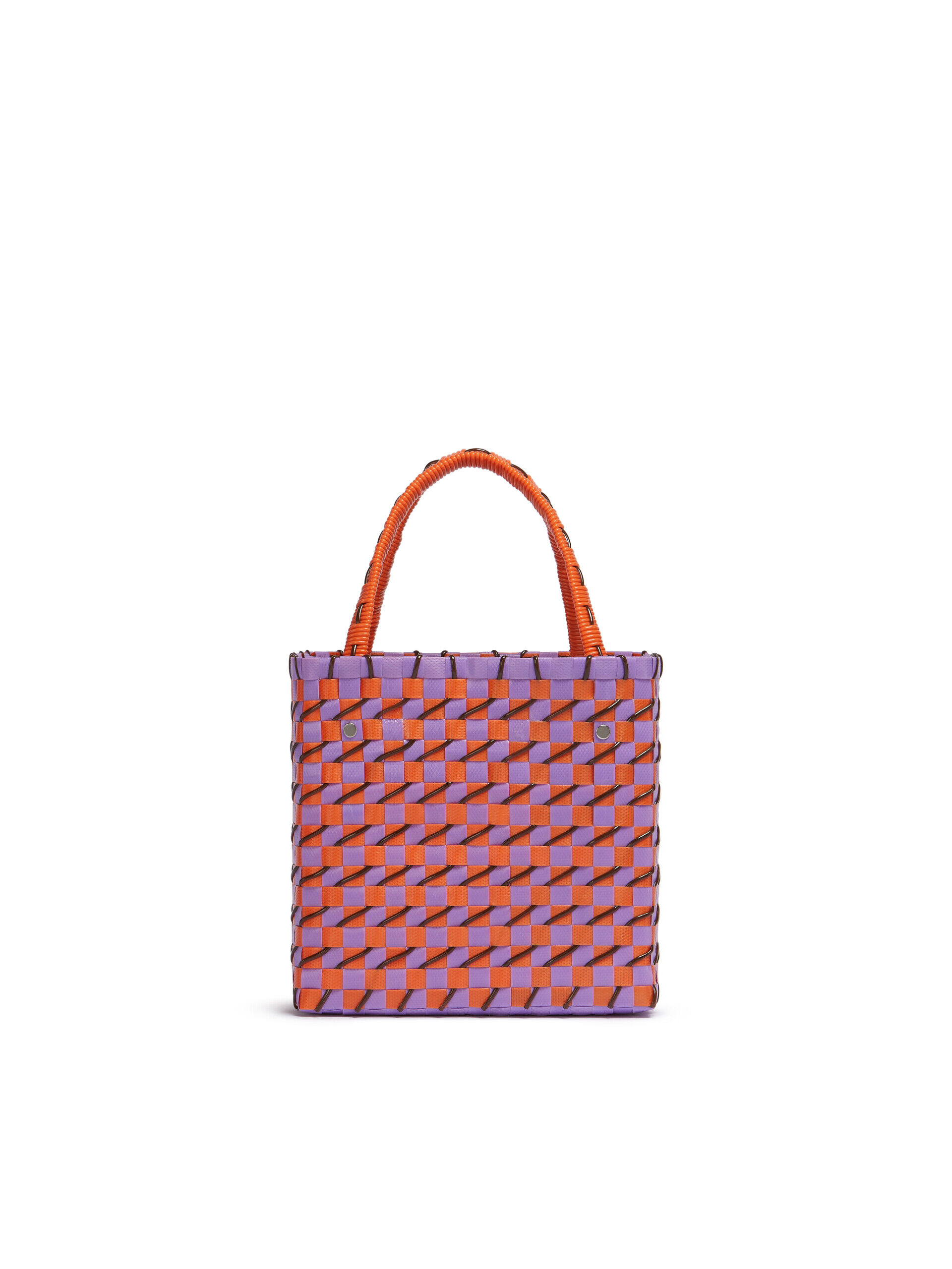 Purple Marni Market Diagonal Cable Mini Basket Bag | Marni