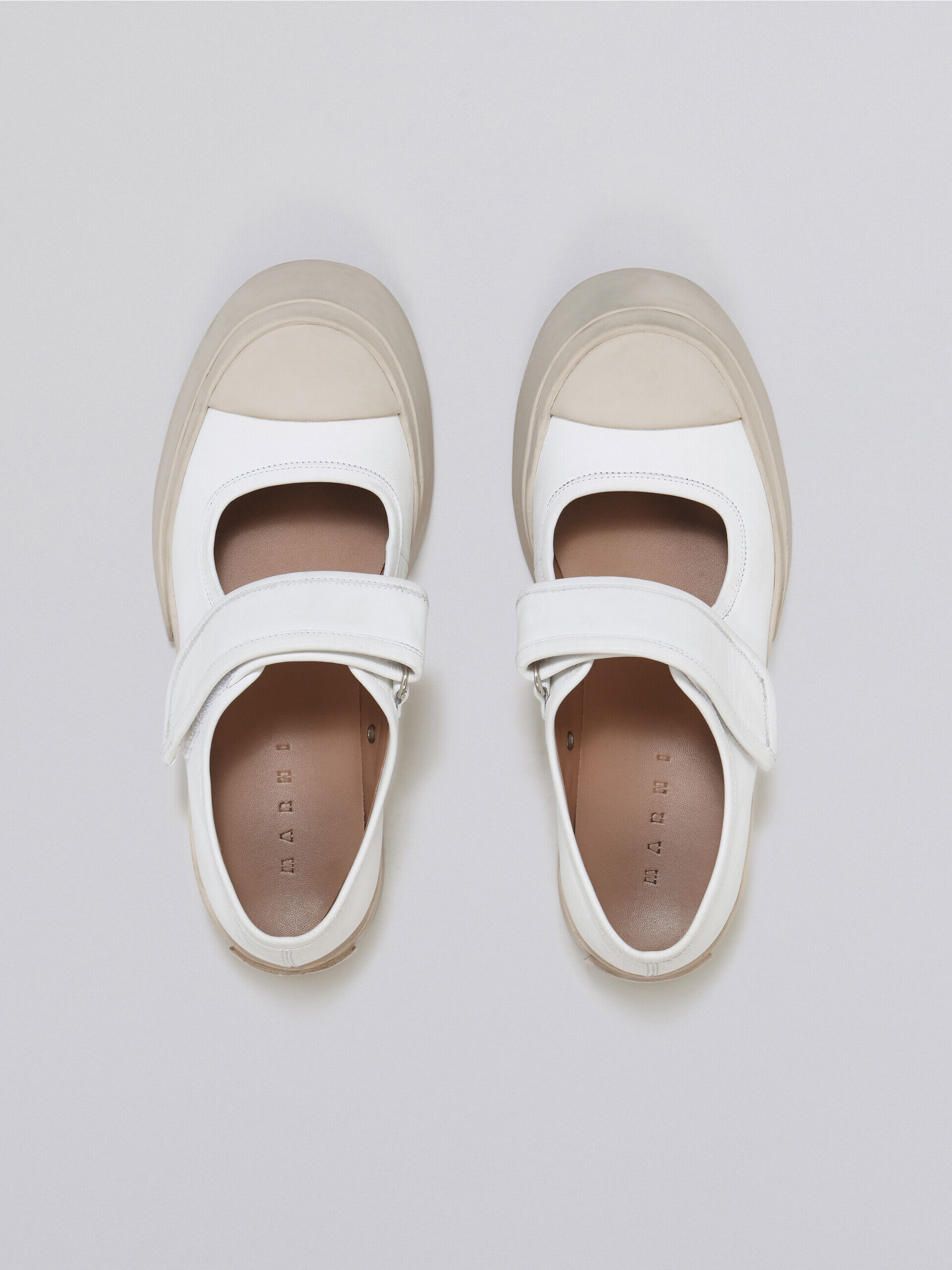 White nappa leather Mary Jane sneaker | Marni
