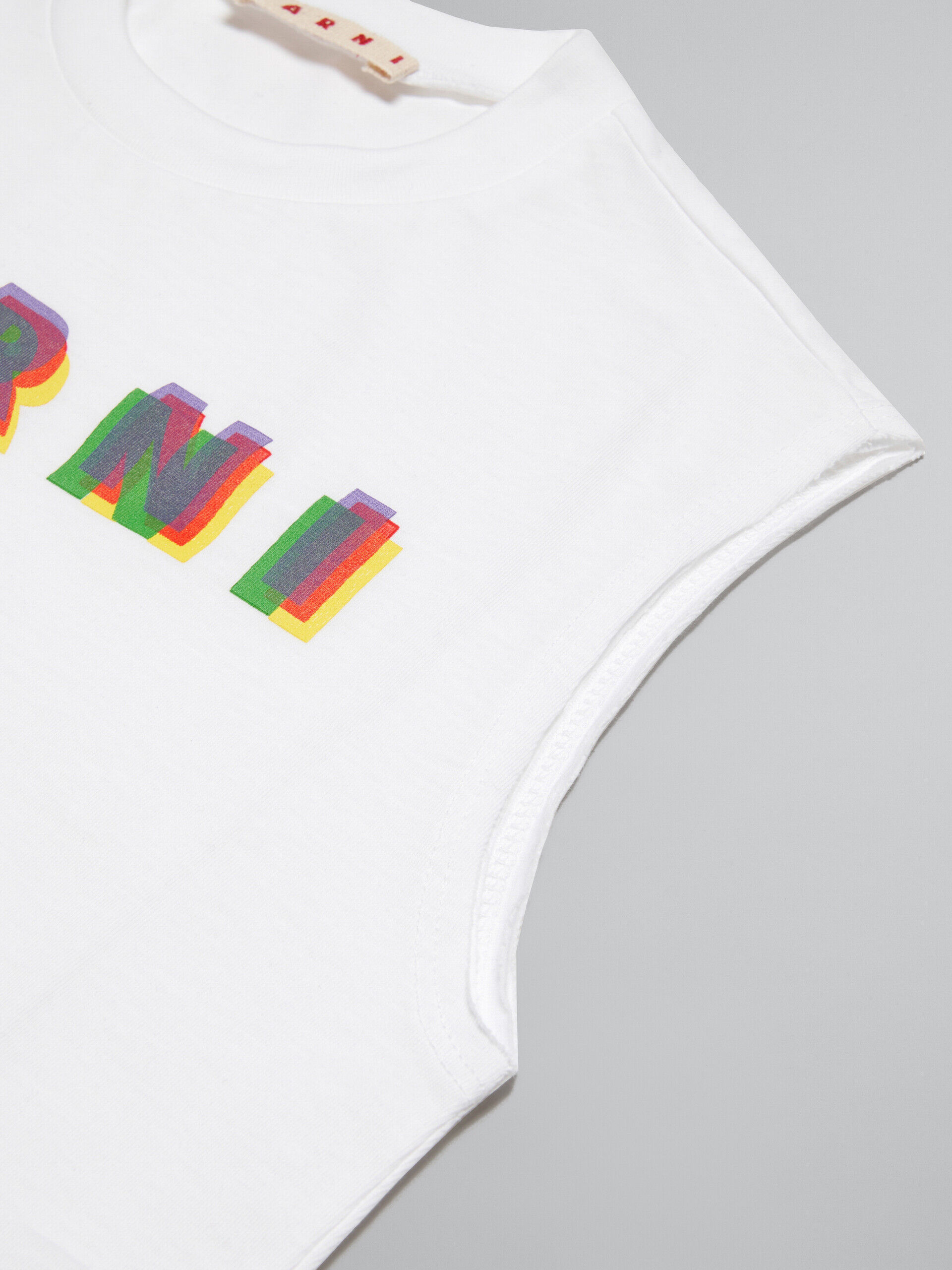 ホワイト Rainbowロゴ ノースリーブTシャツ | Marni