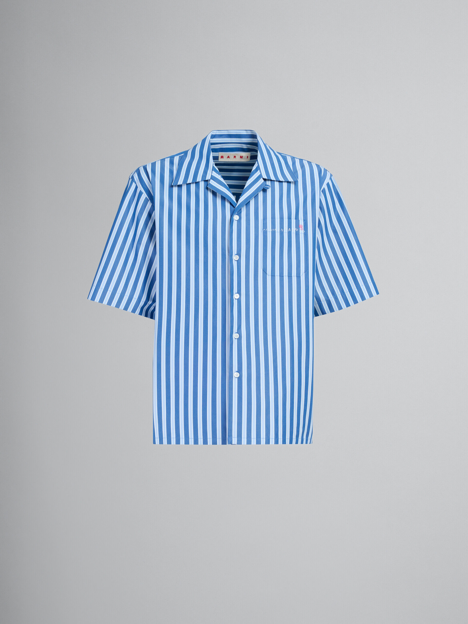 Marni striped cotton shirt - Blue