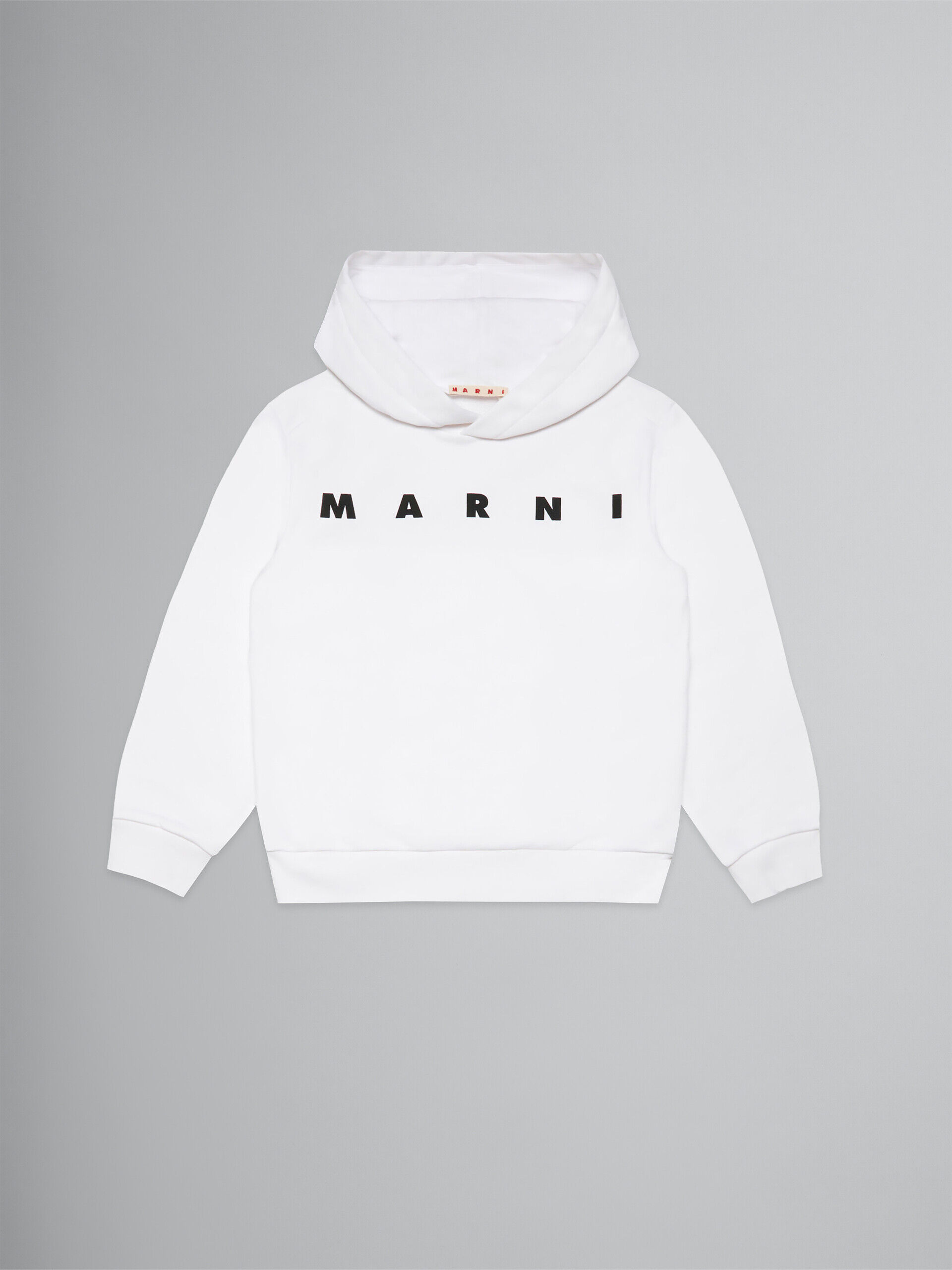 ホワイト ロゴ入り フード付きスウェットシャツ | Marni