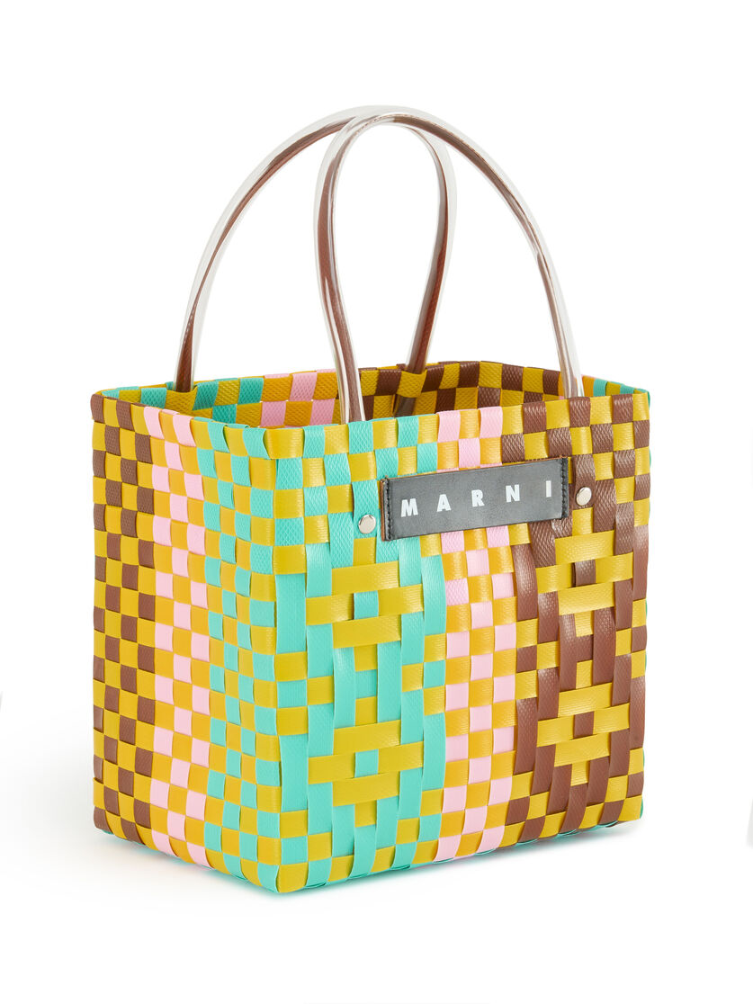 Borsa MARNI MARKET MINI BASKET in intrecciato a rombi rossi - Borse shopping - Image 4