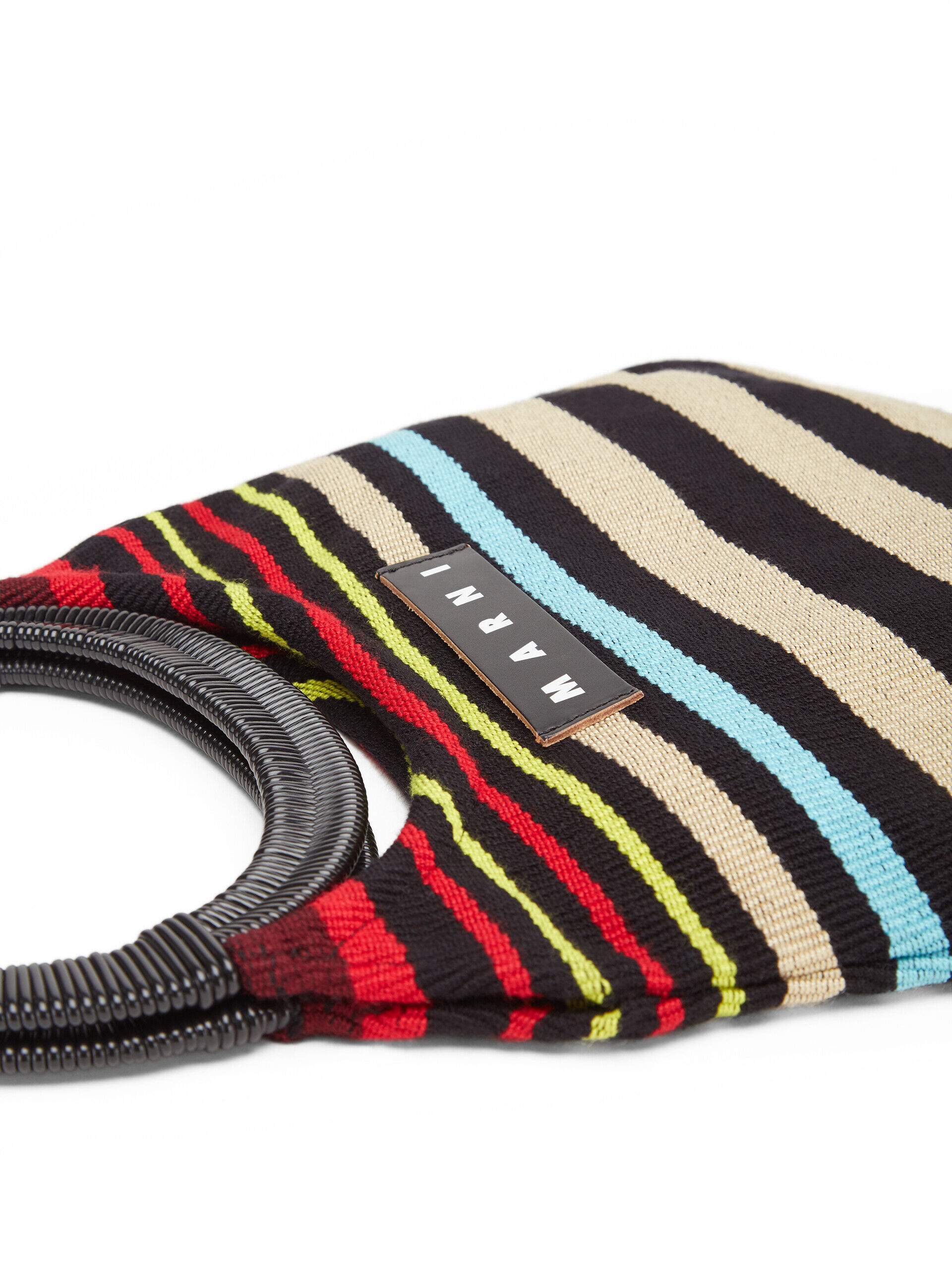 MARNI MARKET bag in multicolor striped cotton | Marni