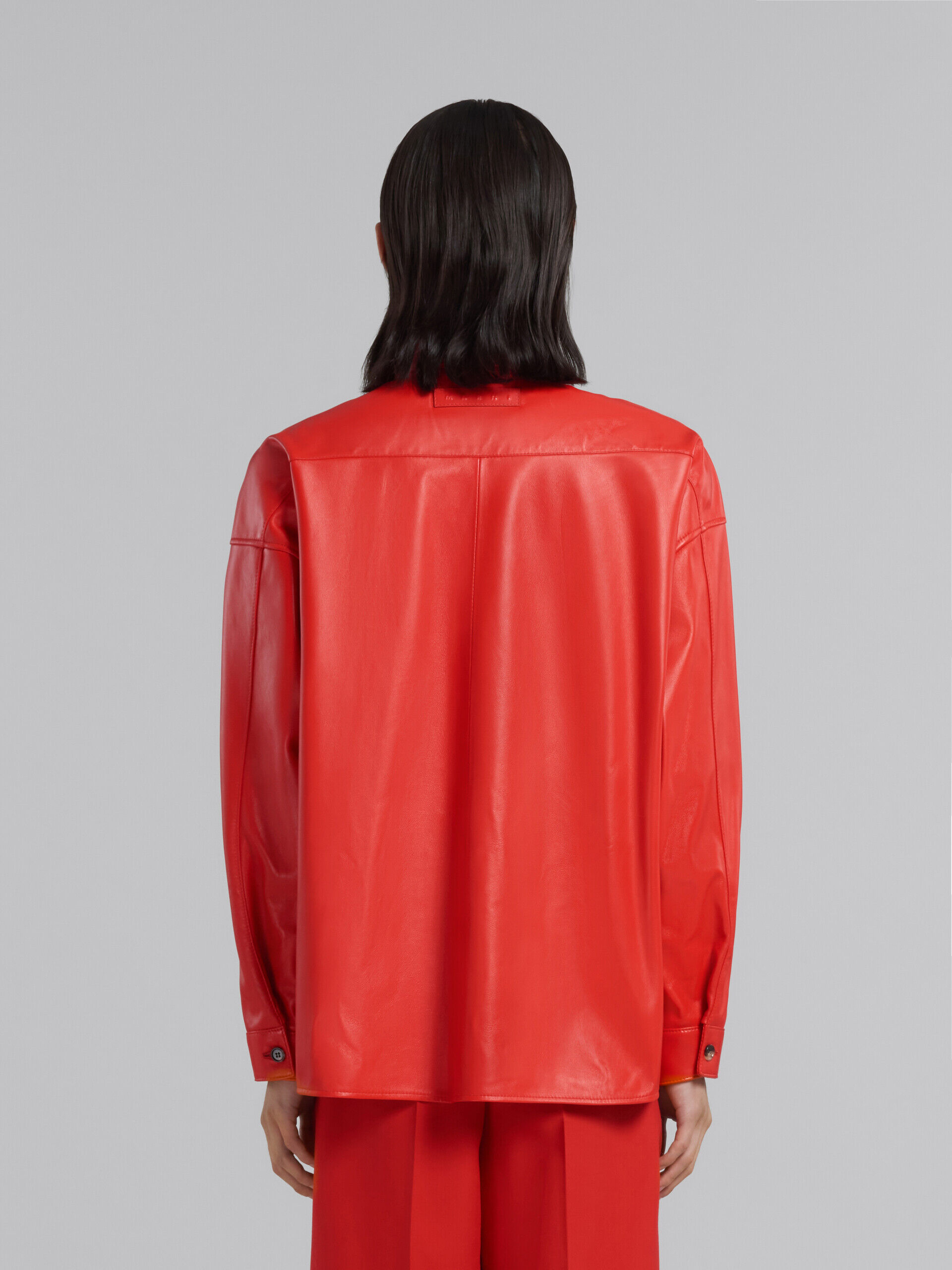 Red nappa leather shirt | Marni