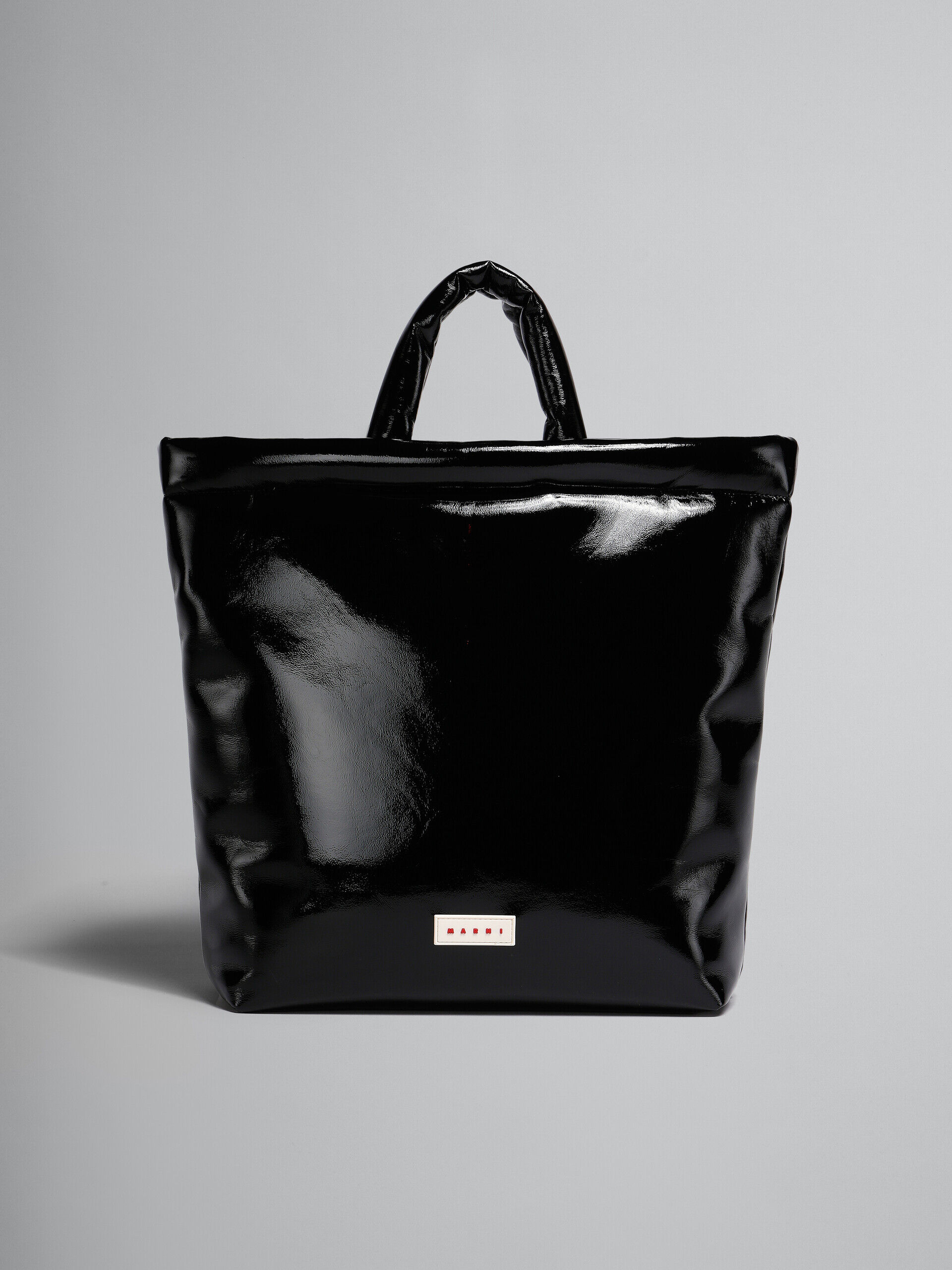Bey tote bag in black patent | Marni