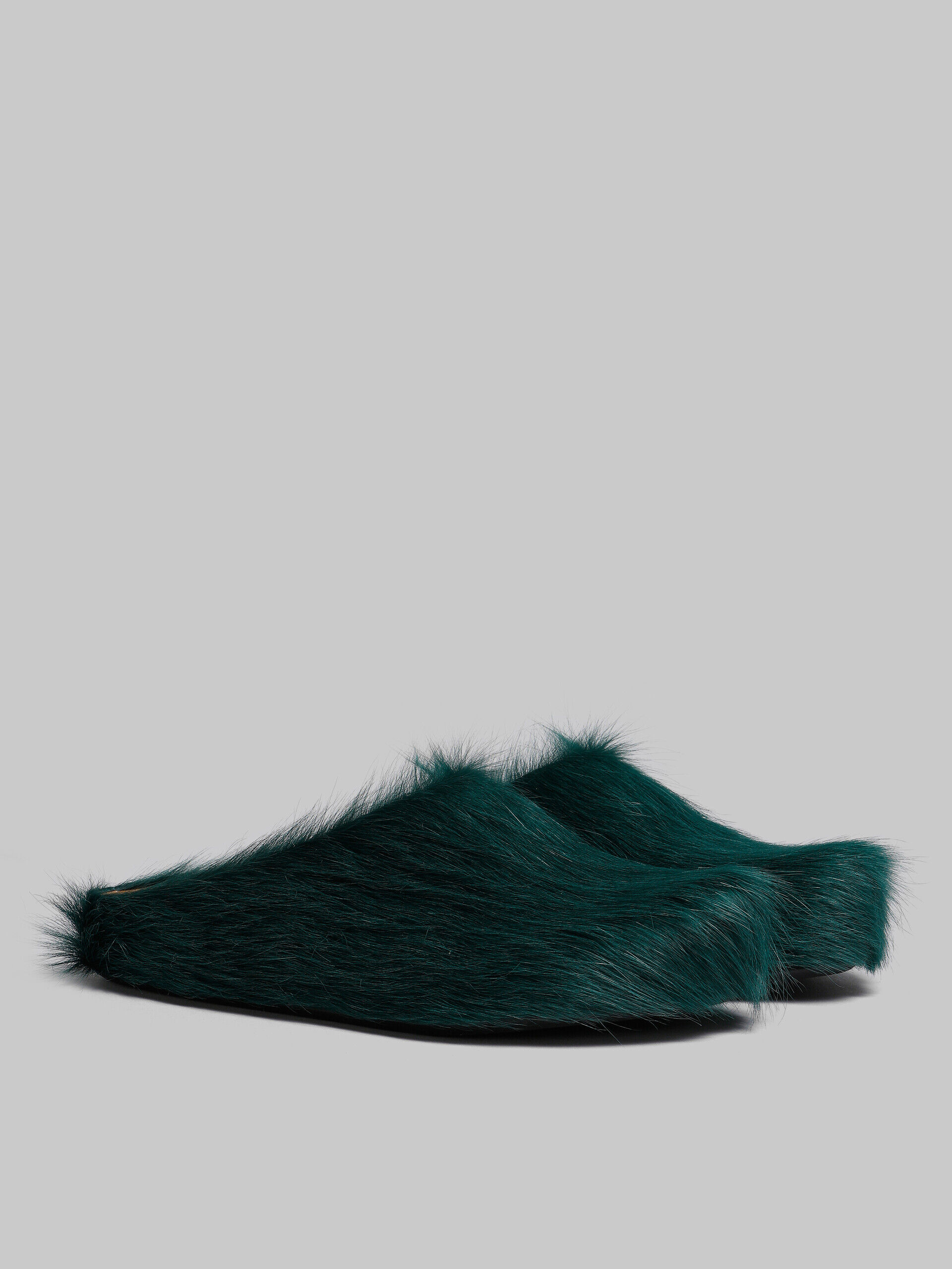Sea green long-hair calfskin Fussbett sabot | Marni