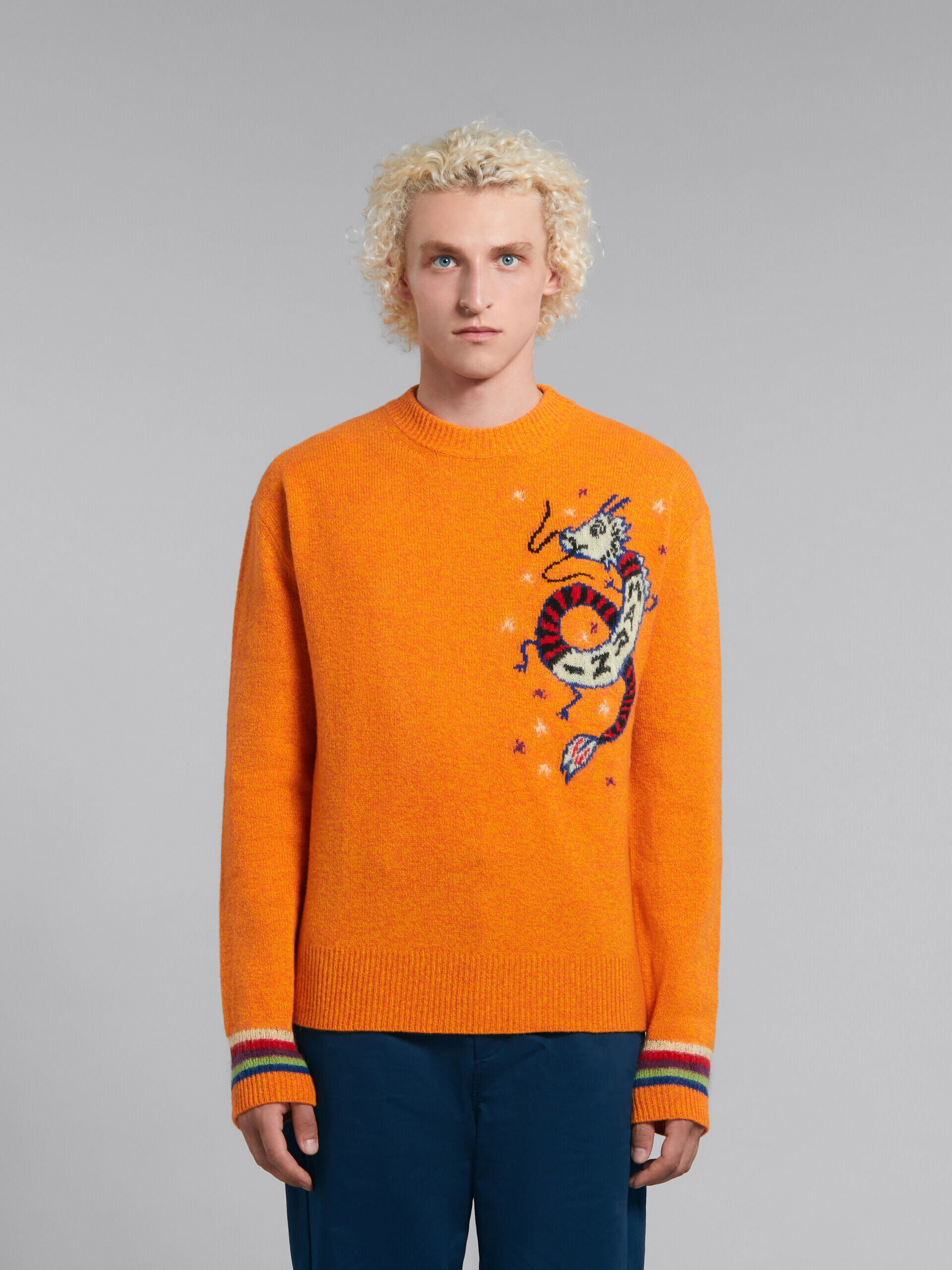 Marni Brown amp; Orange Fire Island Sweater