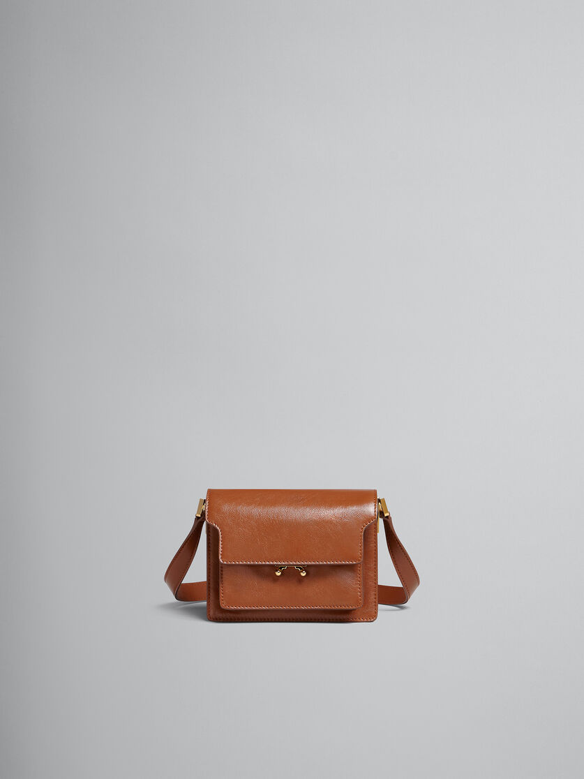 Marni: Brown Mini Soft Trunk Bag