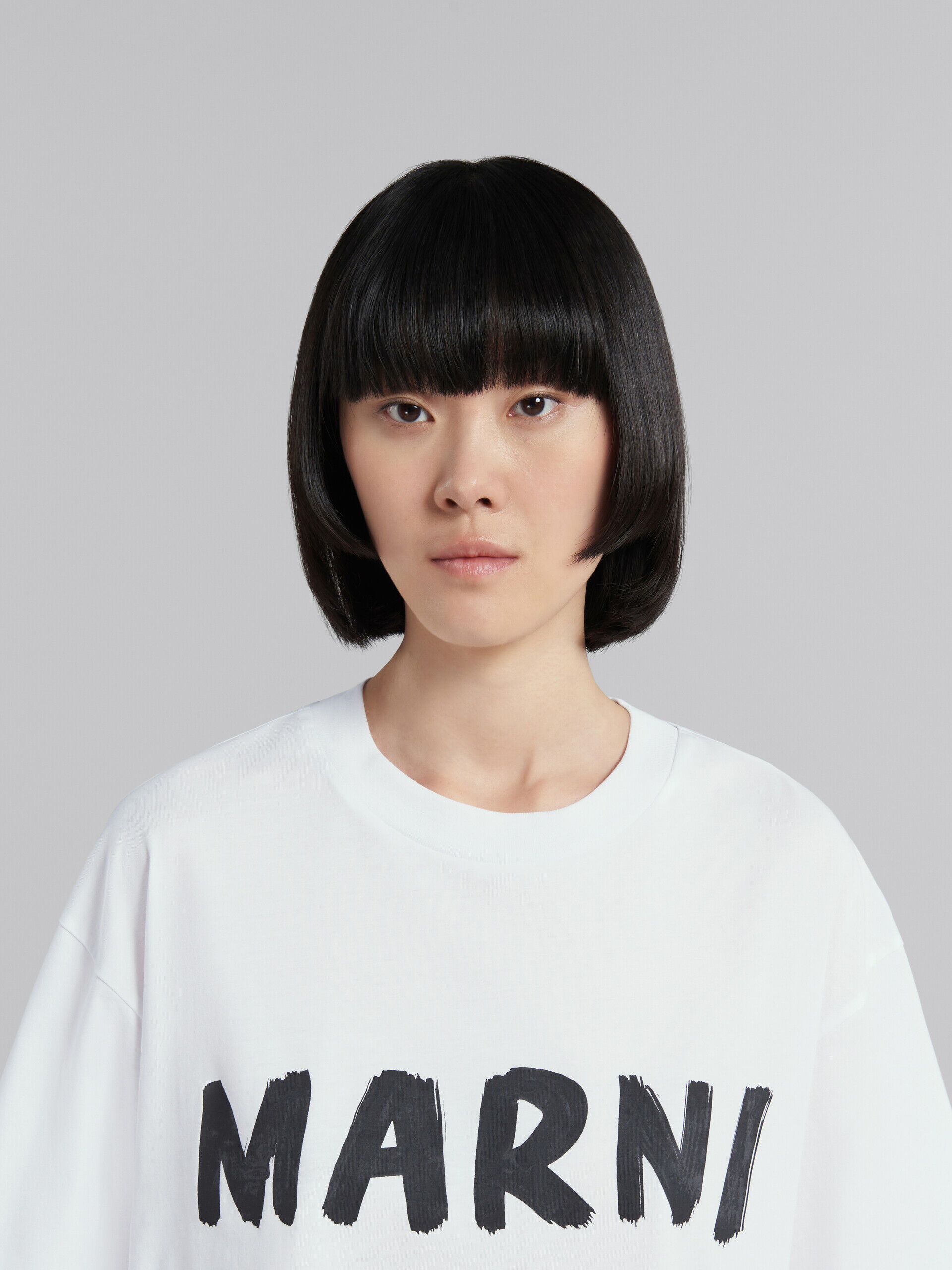 ホワイト クルーネックTシャツ(ボクシーフィット) | Marni