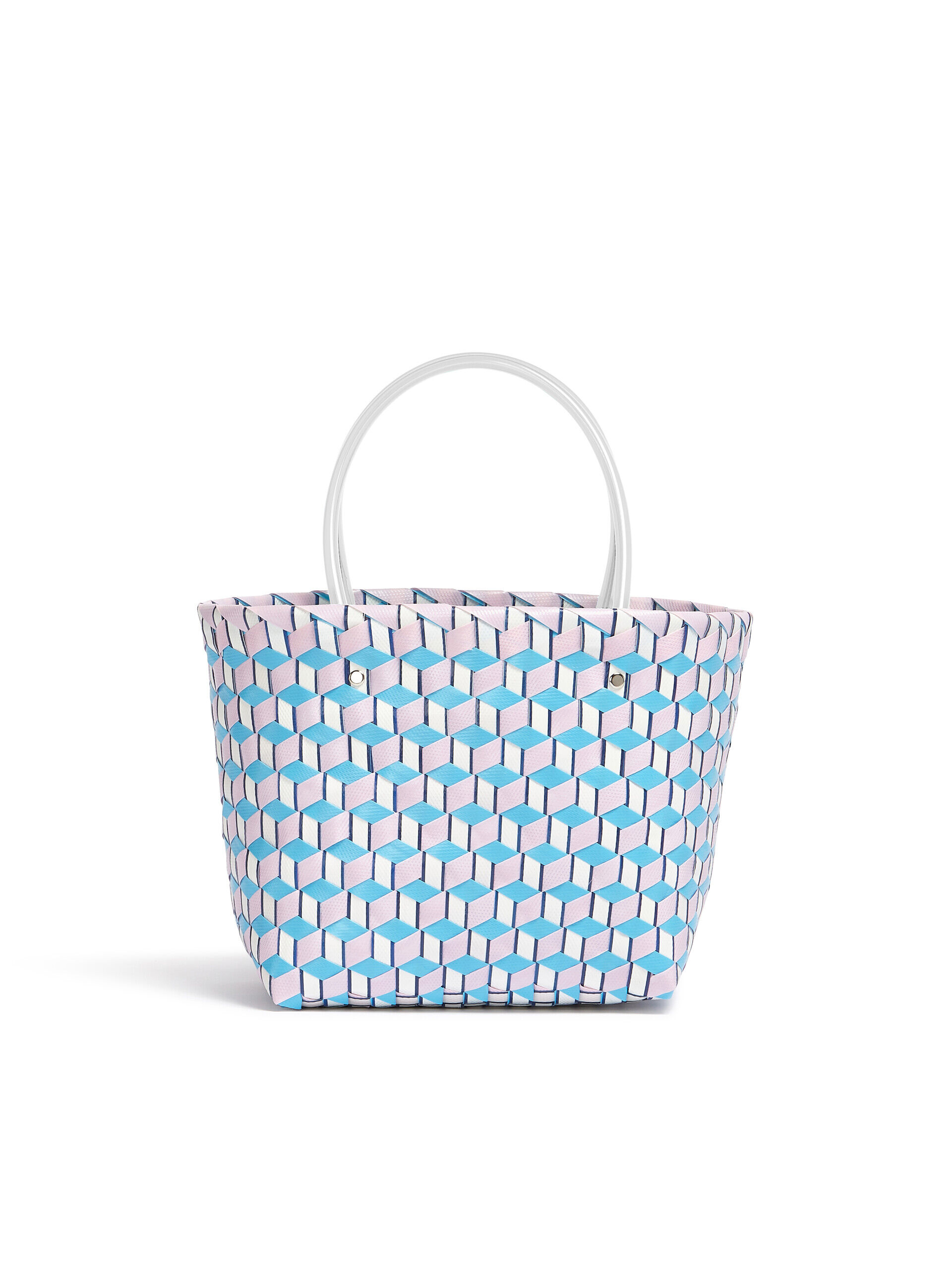 MARNI MARKET 3D BAG in pale blue cube woven material | Marni