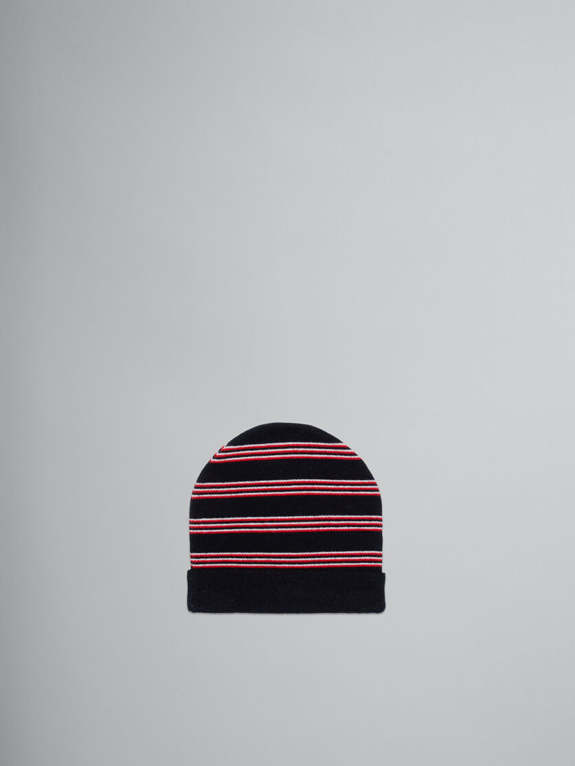 Berretto beanie in misto lana a righe - Cappello - Image 2