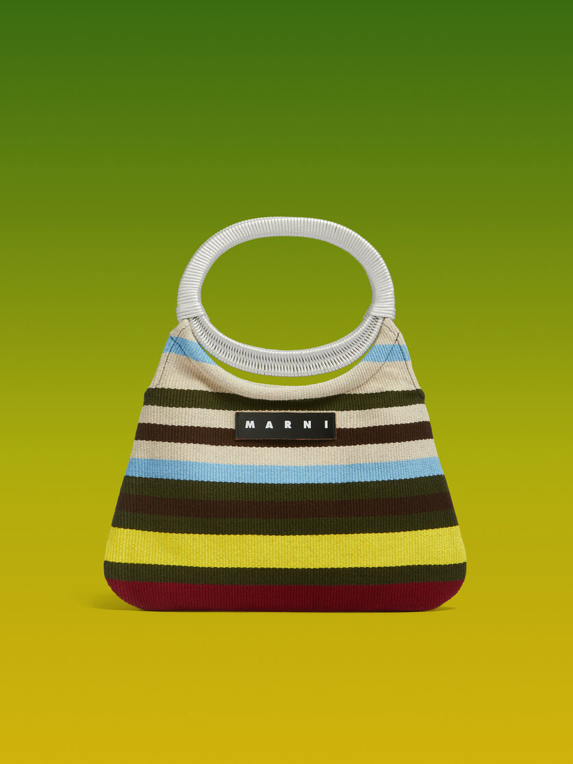 Borsa MARNI MARKET in cotone rigato multicolor - Borse - Image 1