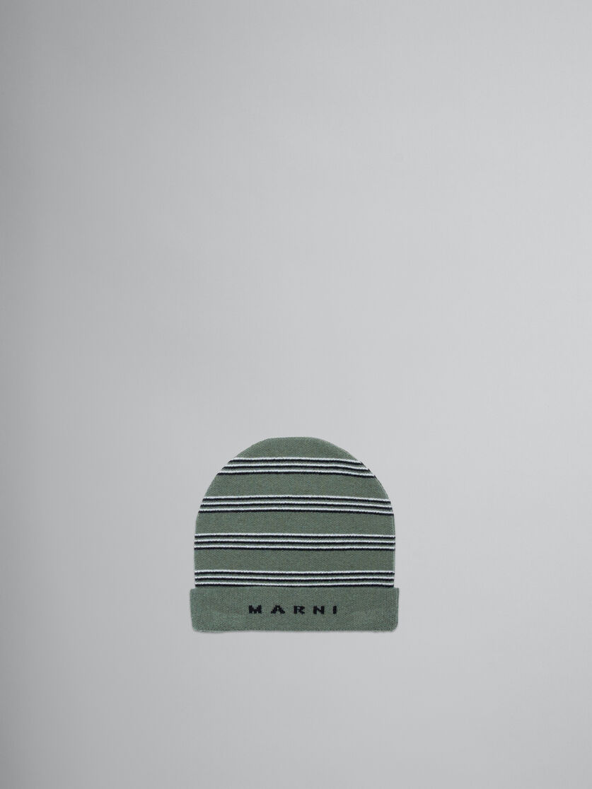 Berretto beanie in misto lana a righe - Cappello - Image 1