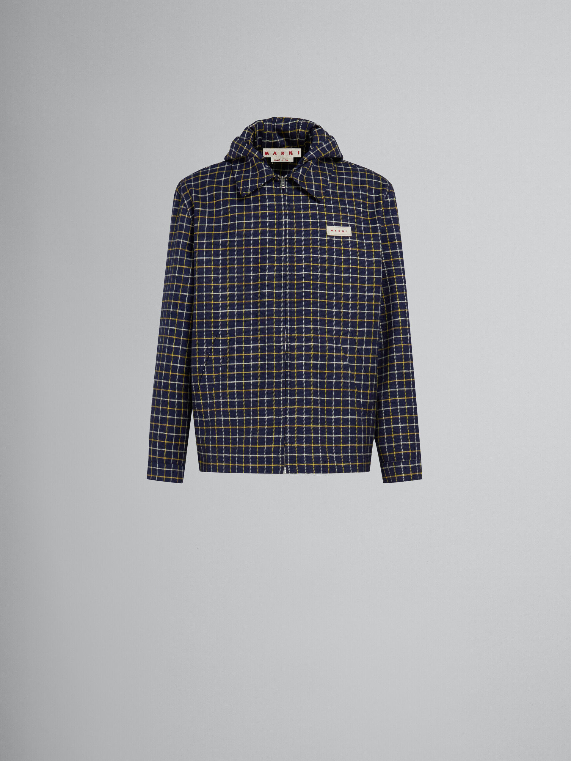 ブルー チェック ウールとコットン製 オーバーシャツ | Marni