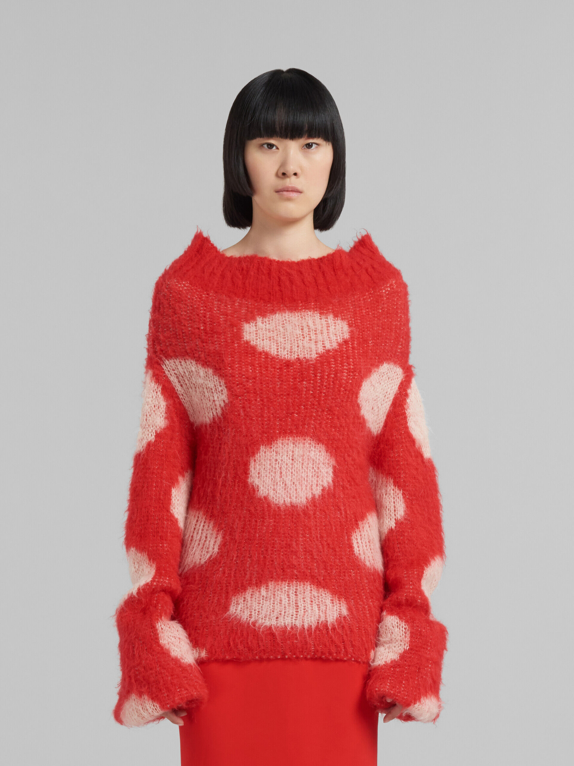 Pull cheap rouge mohair