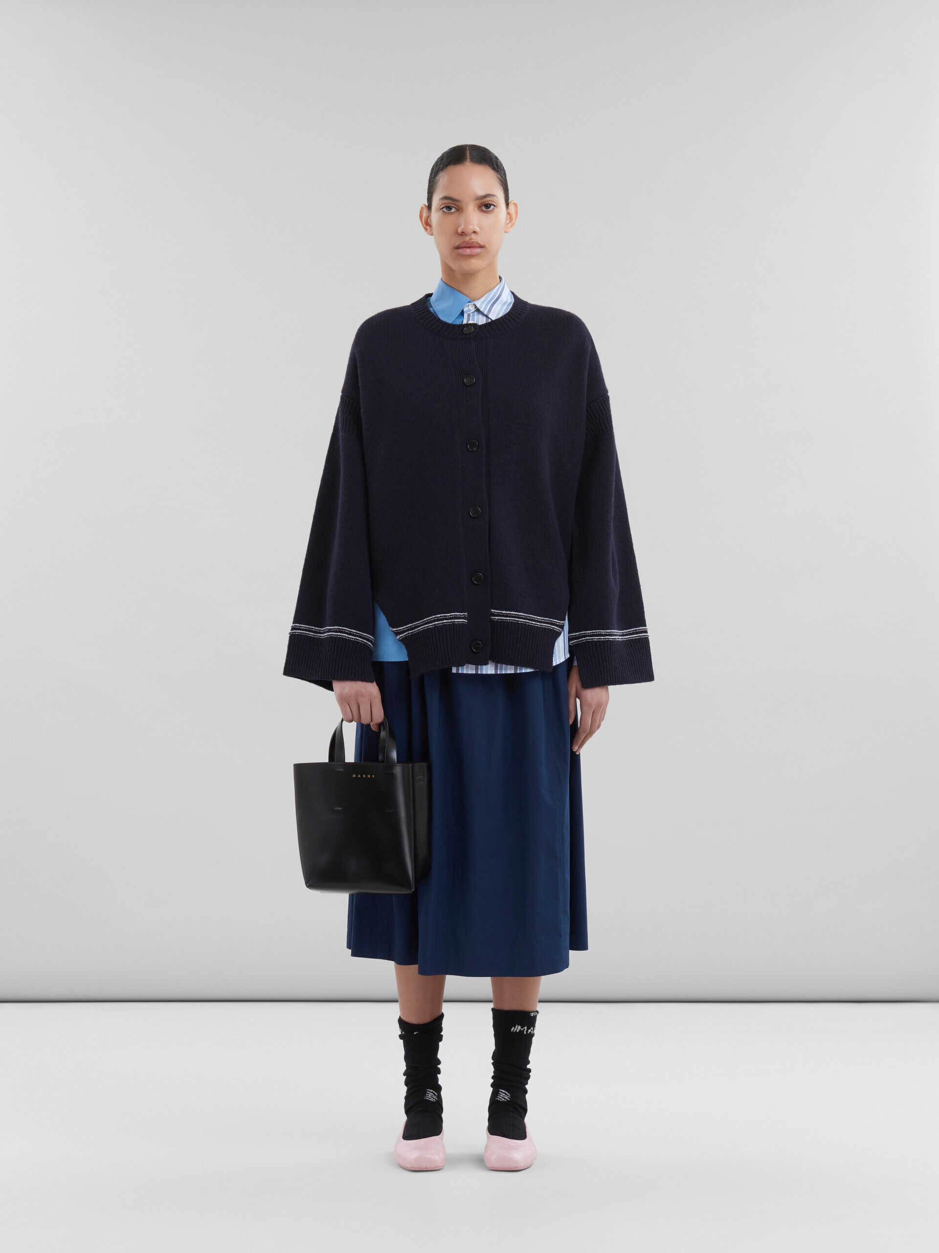 ブラック レザー MUSEOミニバッグ | Marni