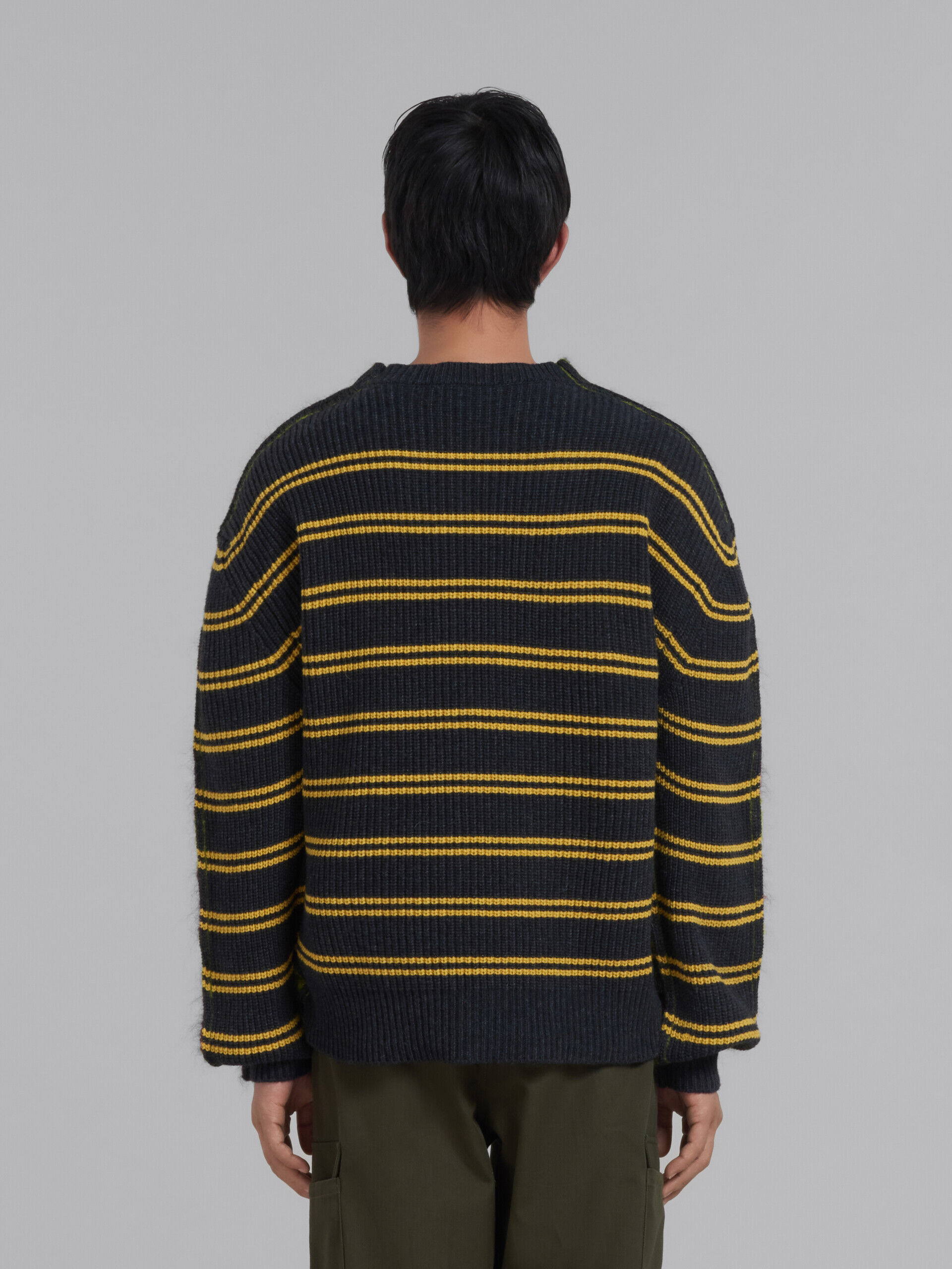Mohair and wool sweater with multicolour stripes | Marni