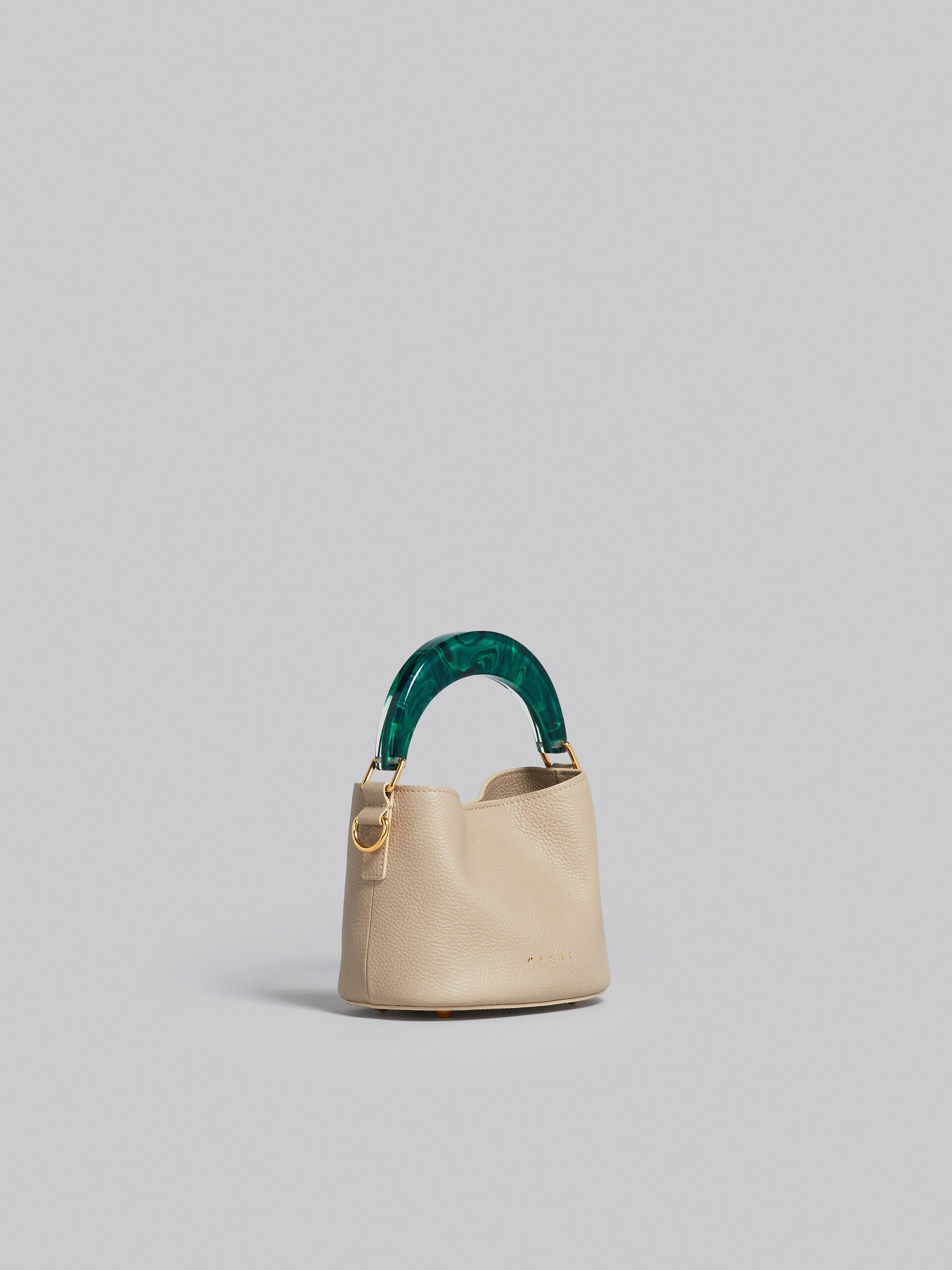 Venice Mini Bucket Bag in light brown leather | Marni
