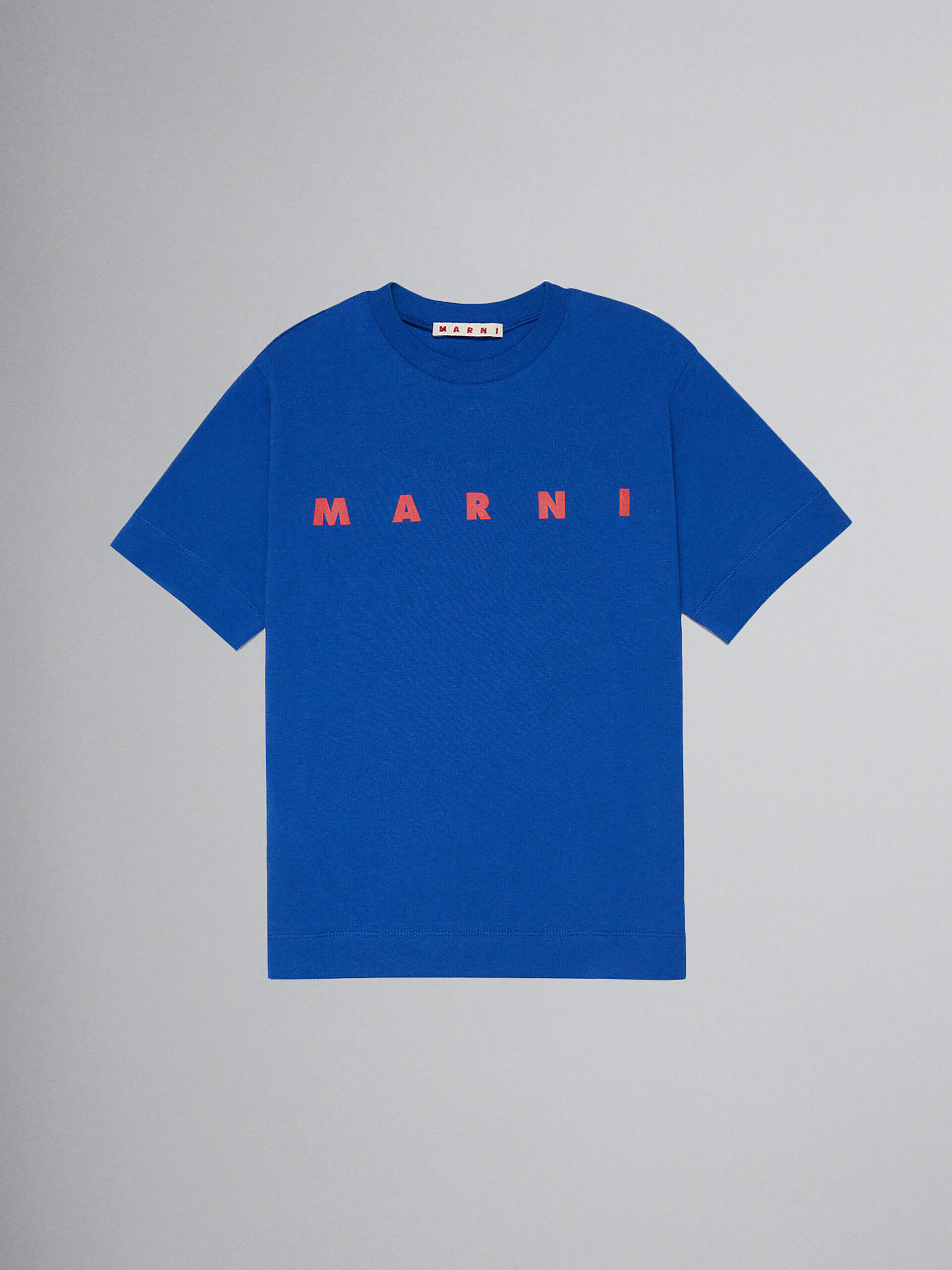 Blue jersey T-shirt with logo | Marni