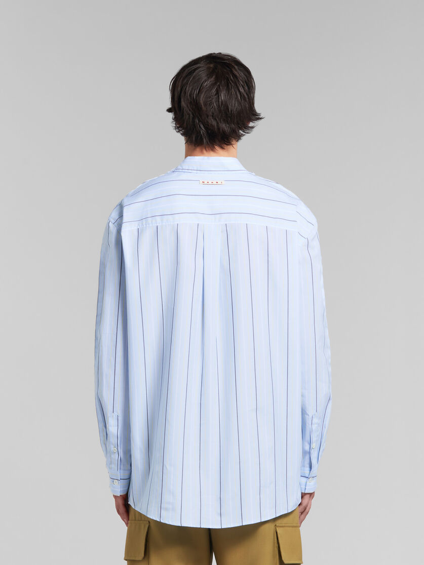 White long-sleeved T-shirt with striped back - Shirts - Image 3