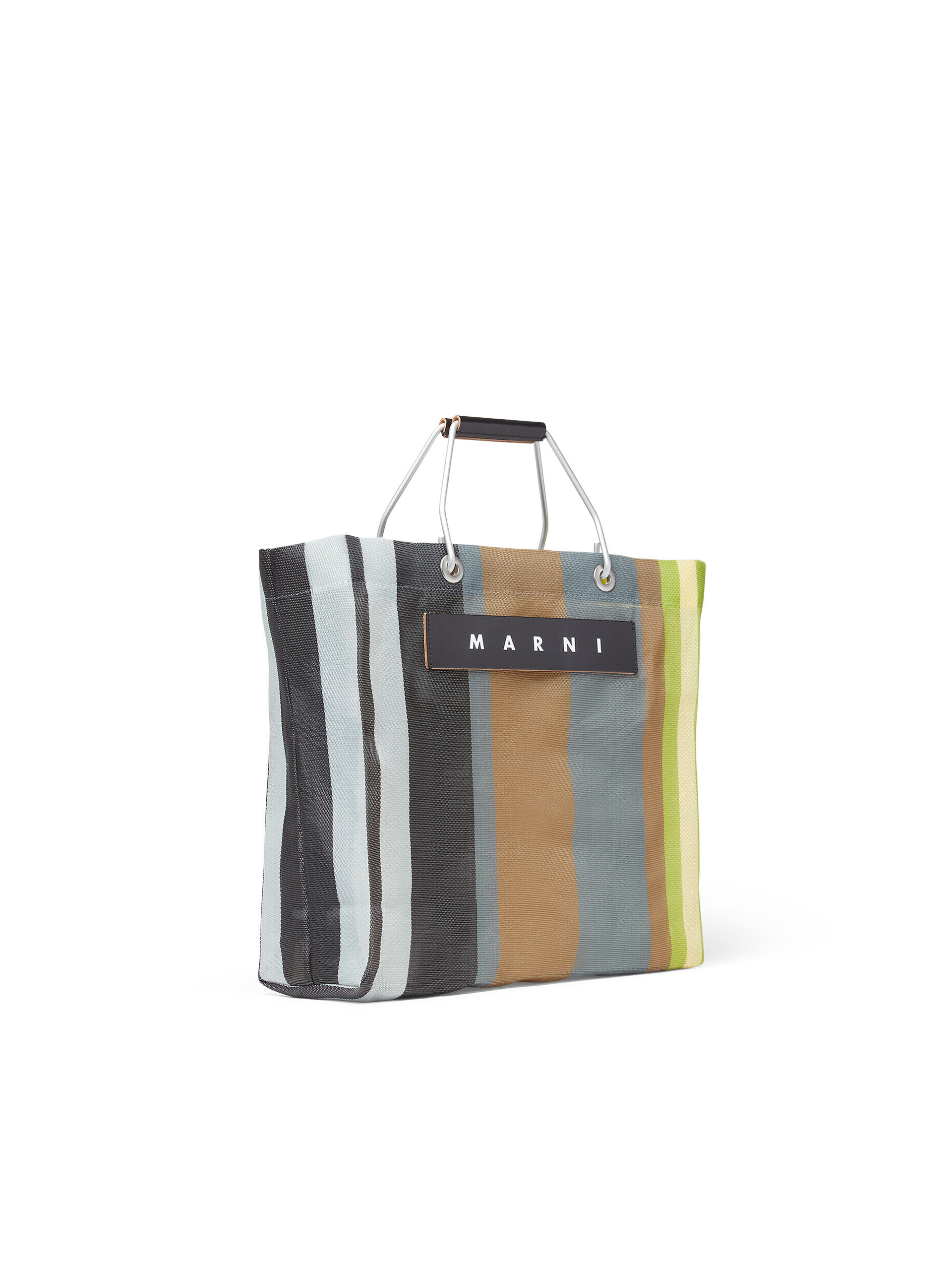 MARNI MARKET STRIPE multicolor grey bag | Marni