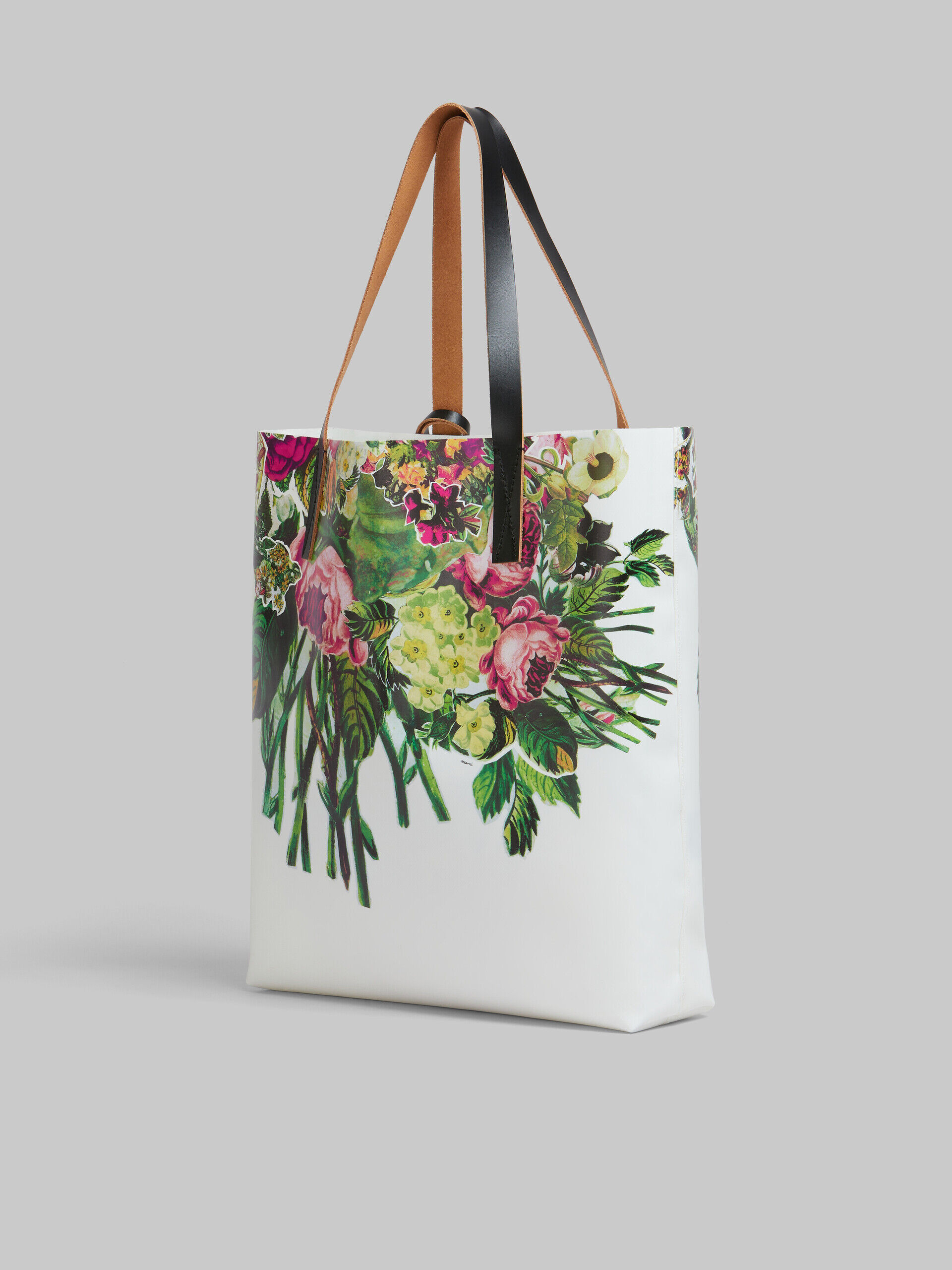 White Tribeca shopper with Mystical Bloom print | Marni