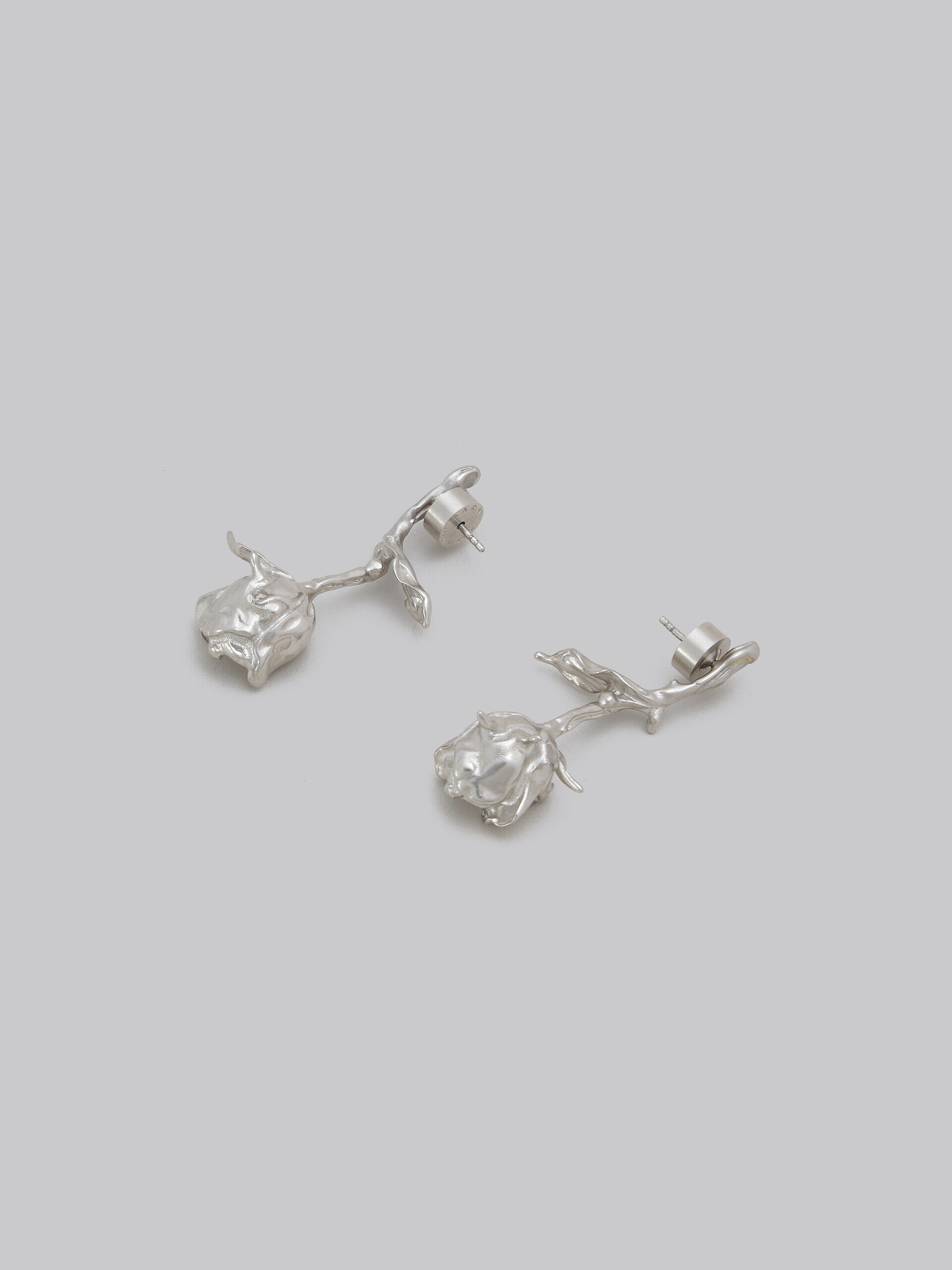 Marni rose drop earrings - Grey