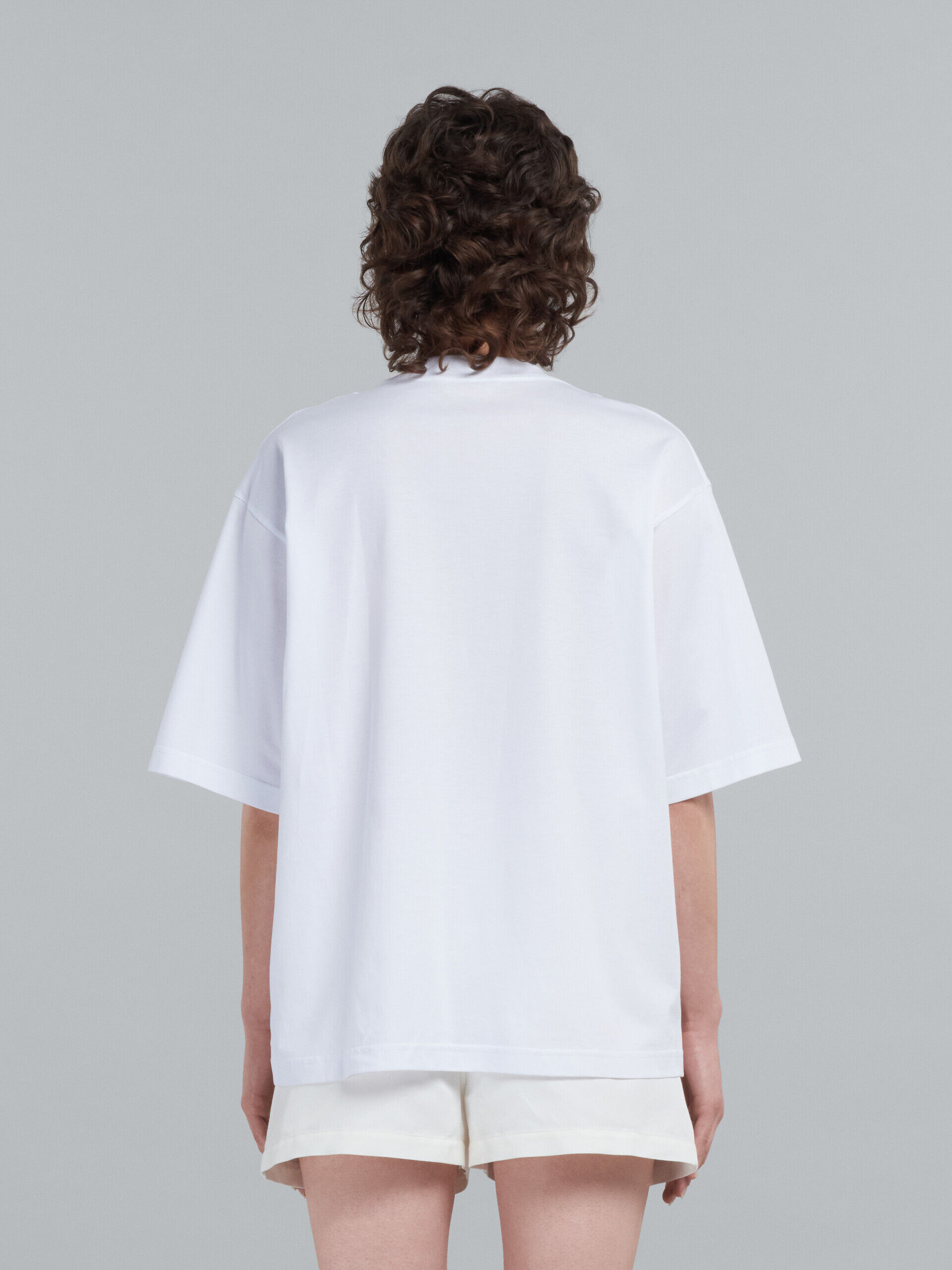 ホワイト ロゴ入り オーガニックコットン製Tシャツ | Marni