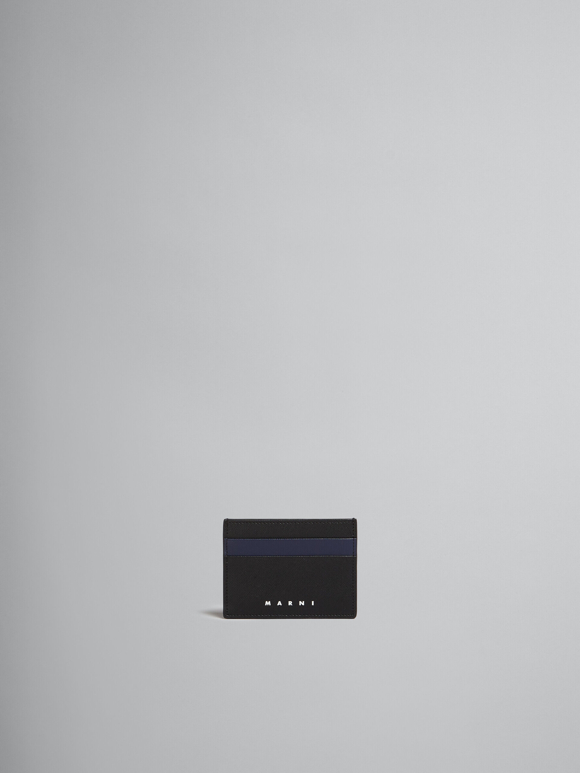 ブラック、ブルー サフィアーノレザー製カードケース | Marni