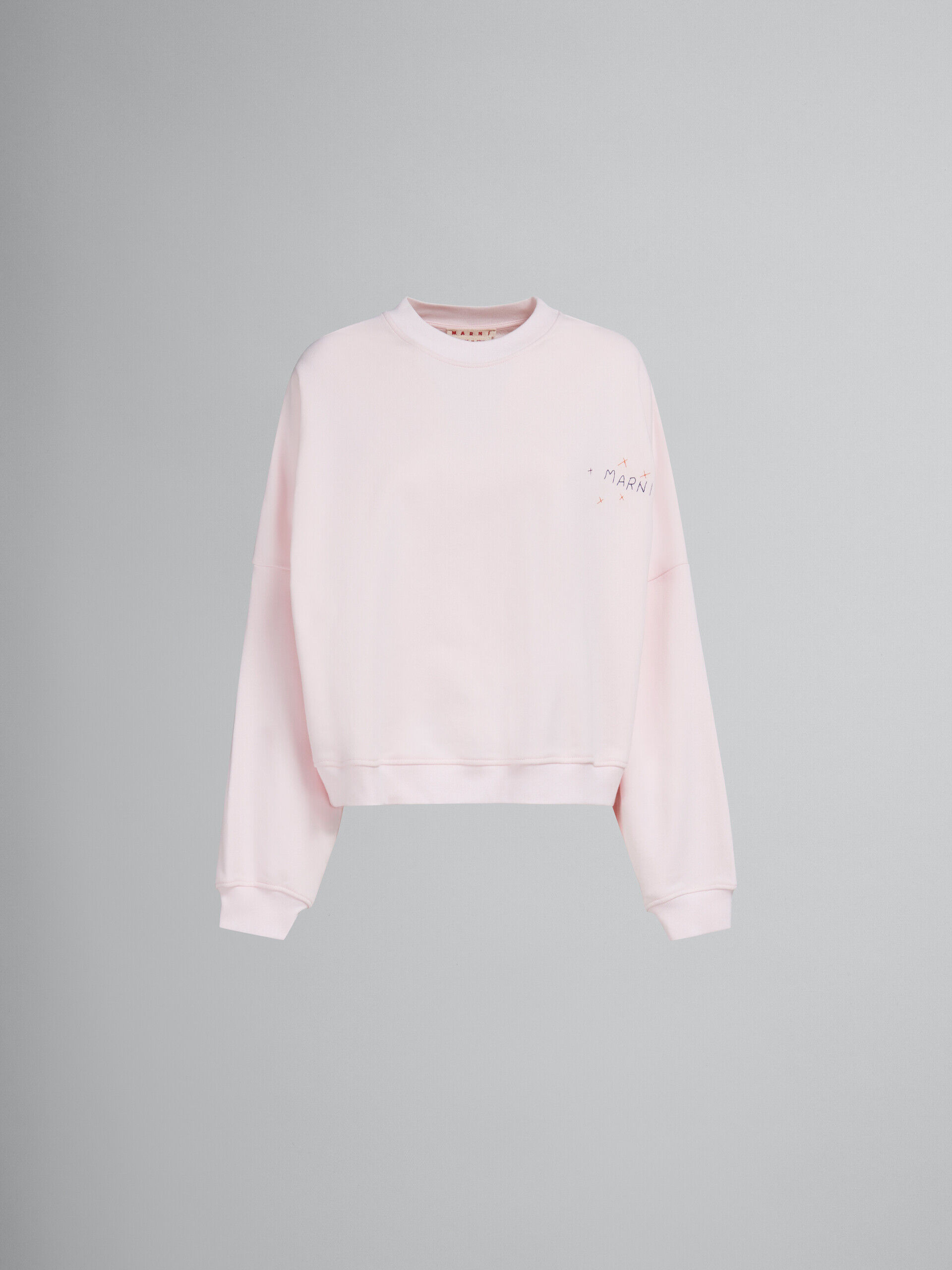 Pink organic jersey sweatshirt with dragon print | Marni