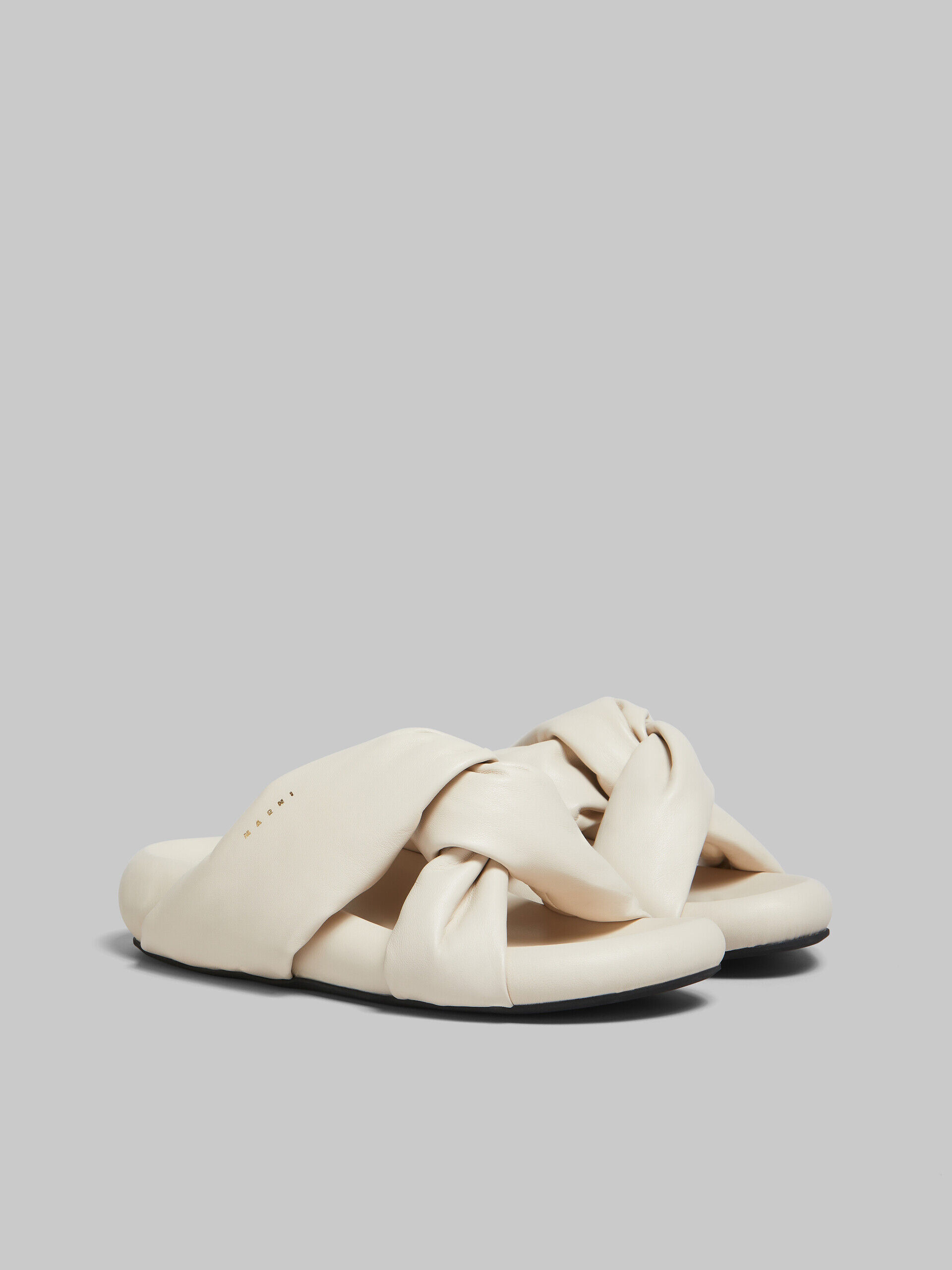 Ivory twisted leather Bubble sandal | Marni