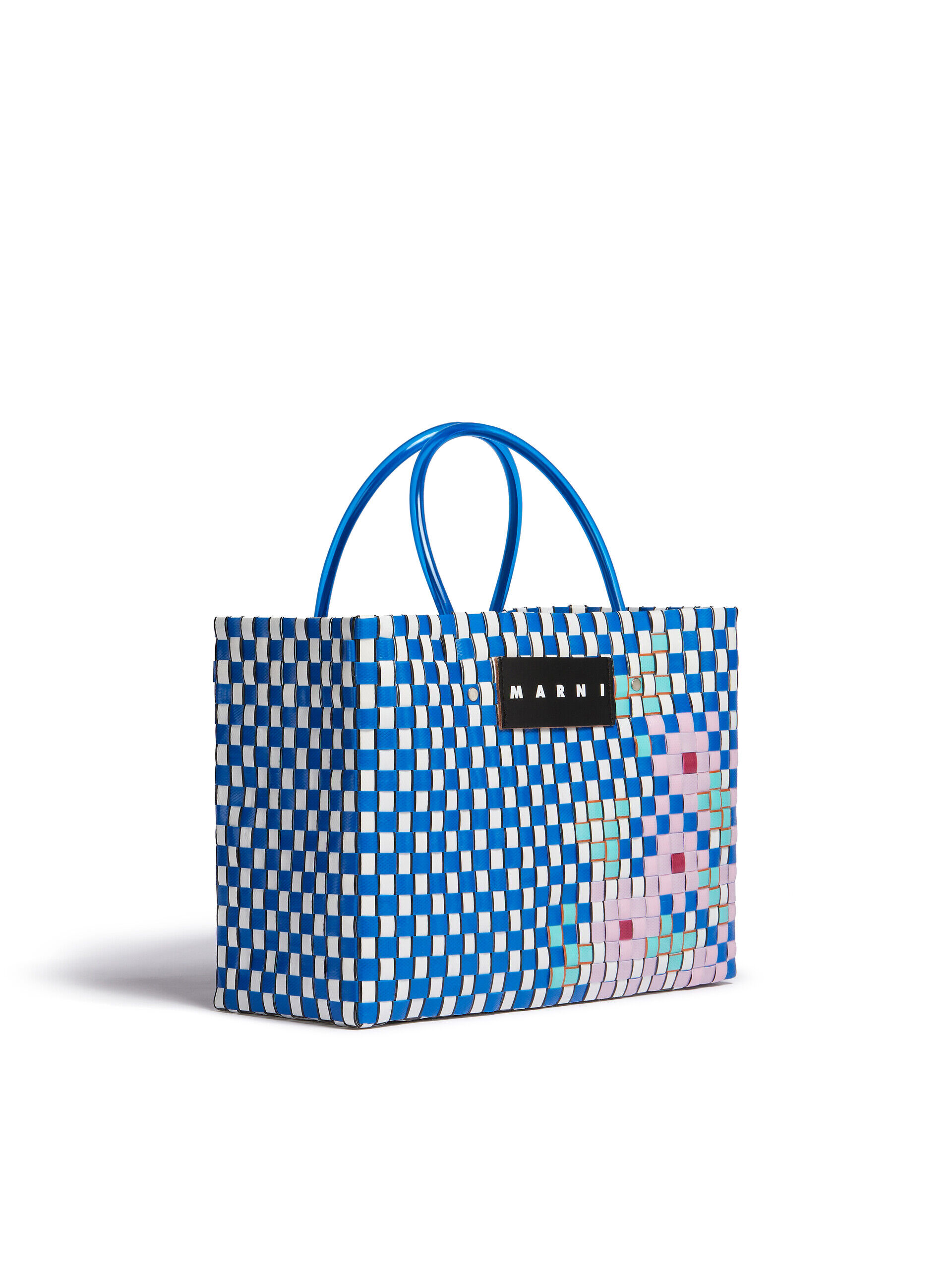 Blue MARNI MARKET MINI FLOWER BASKET bag | Marni