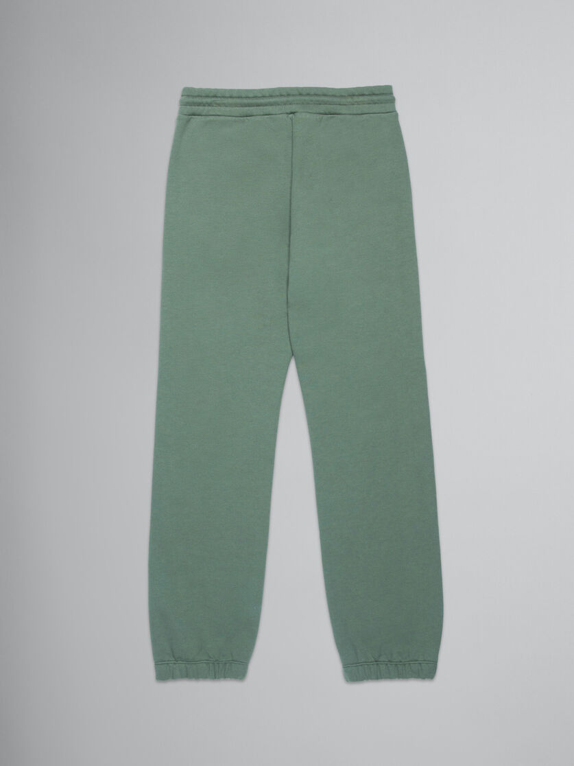 Pantaloni jogger verdi in felpa con bande - Pantaloni - Image 2