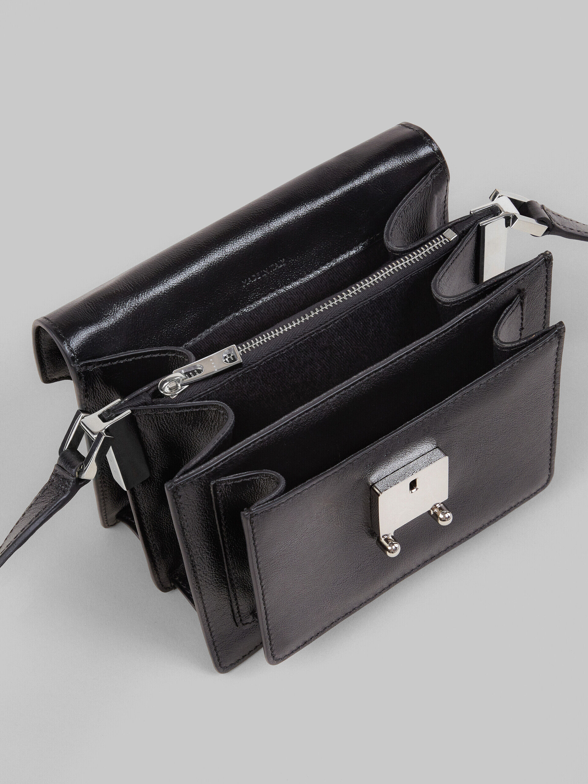 Trunk Soft Mini Bag in black leather | Marni