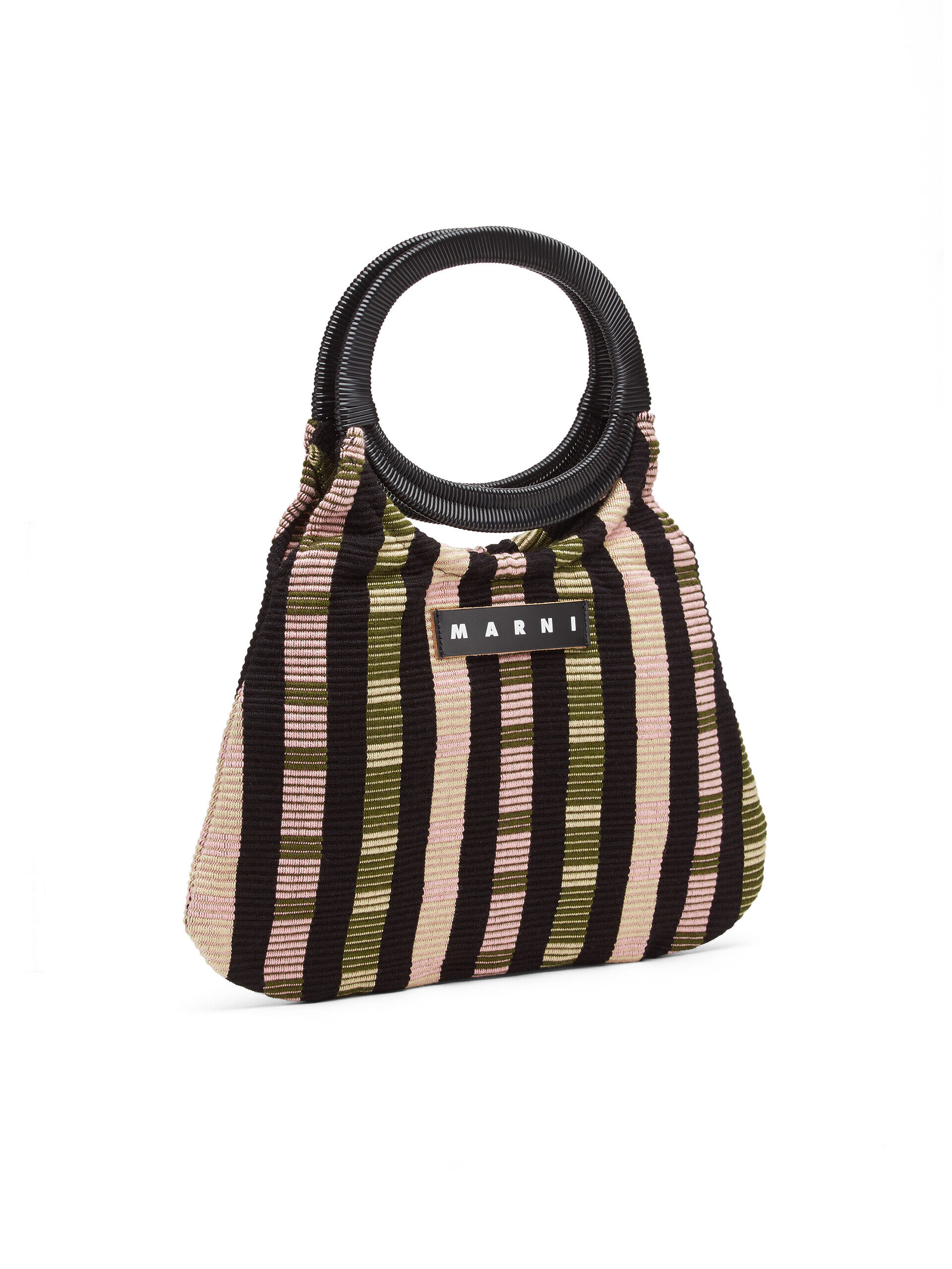 MARNI MARKET bag in multicolor striped cotton | Marni