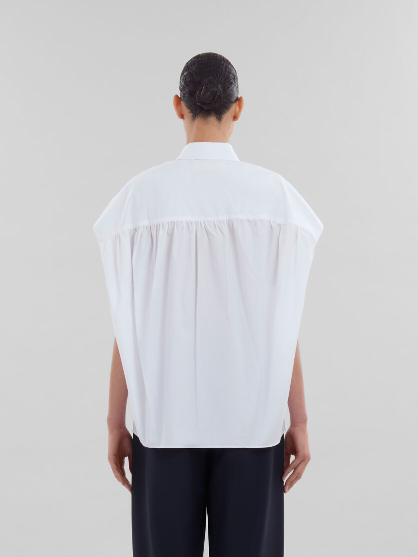 Camicia cocoon in popeline bianco - Camicie - Image 3