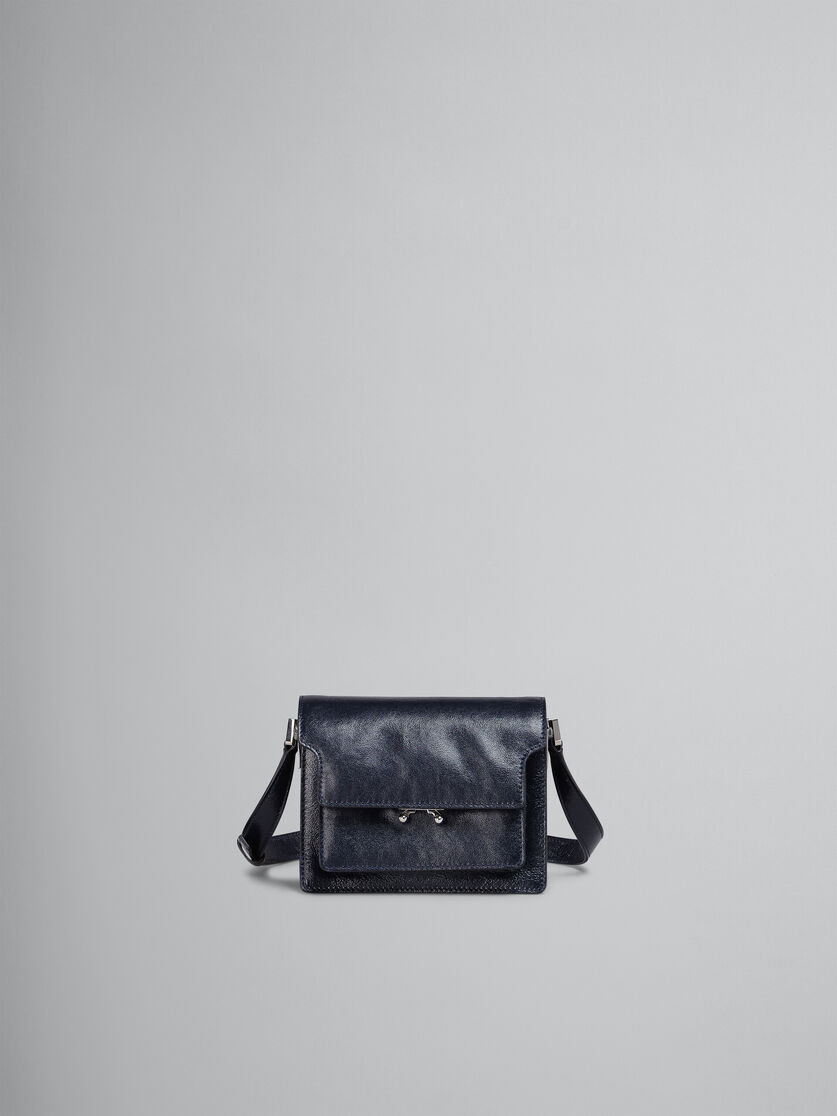 Shoulder bags Marni - Saffiano blue leather Trunk mini bag