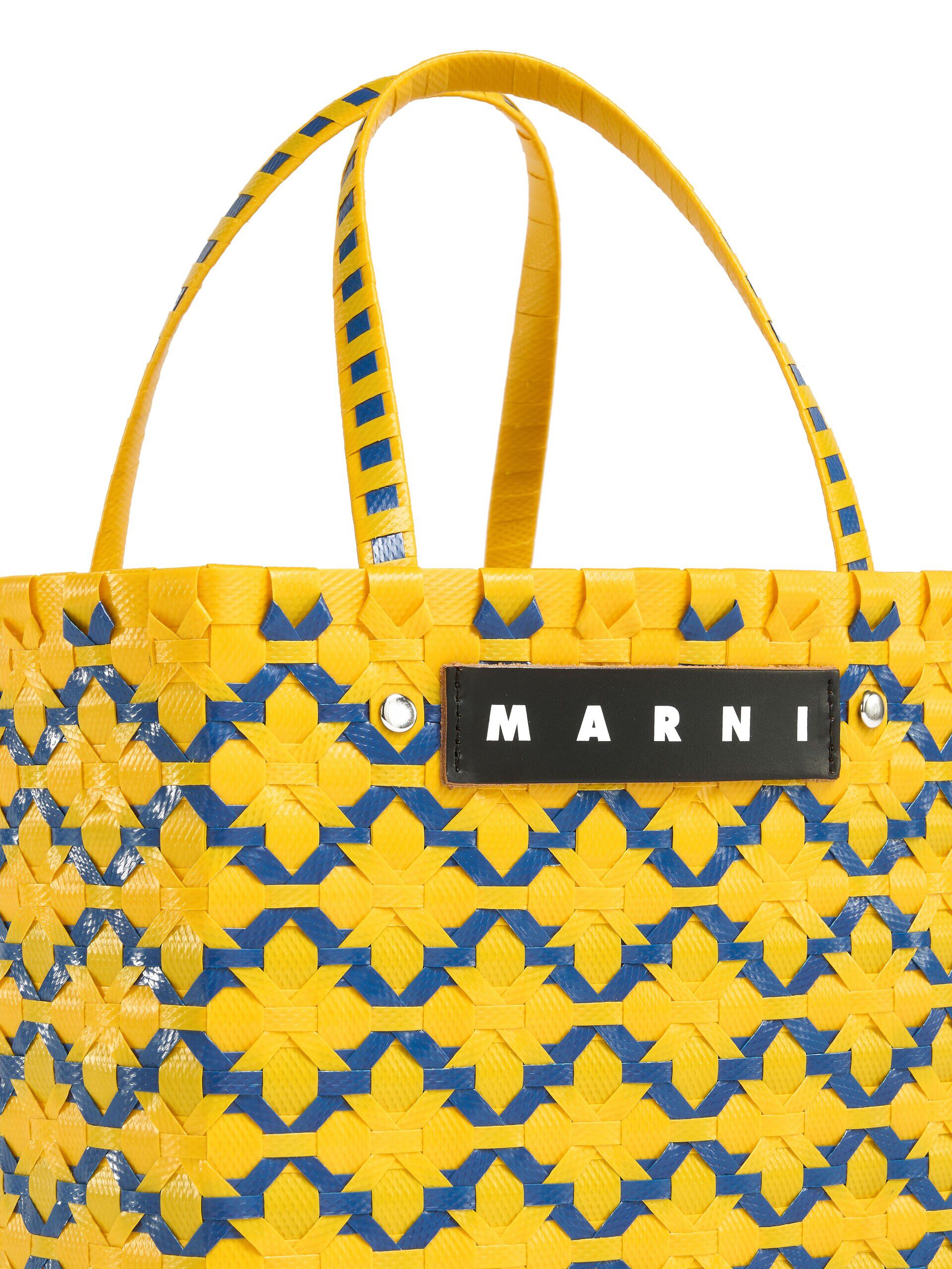 Yellow and blue MARNI MARKET BASKET bag | Marni