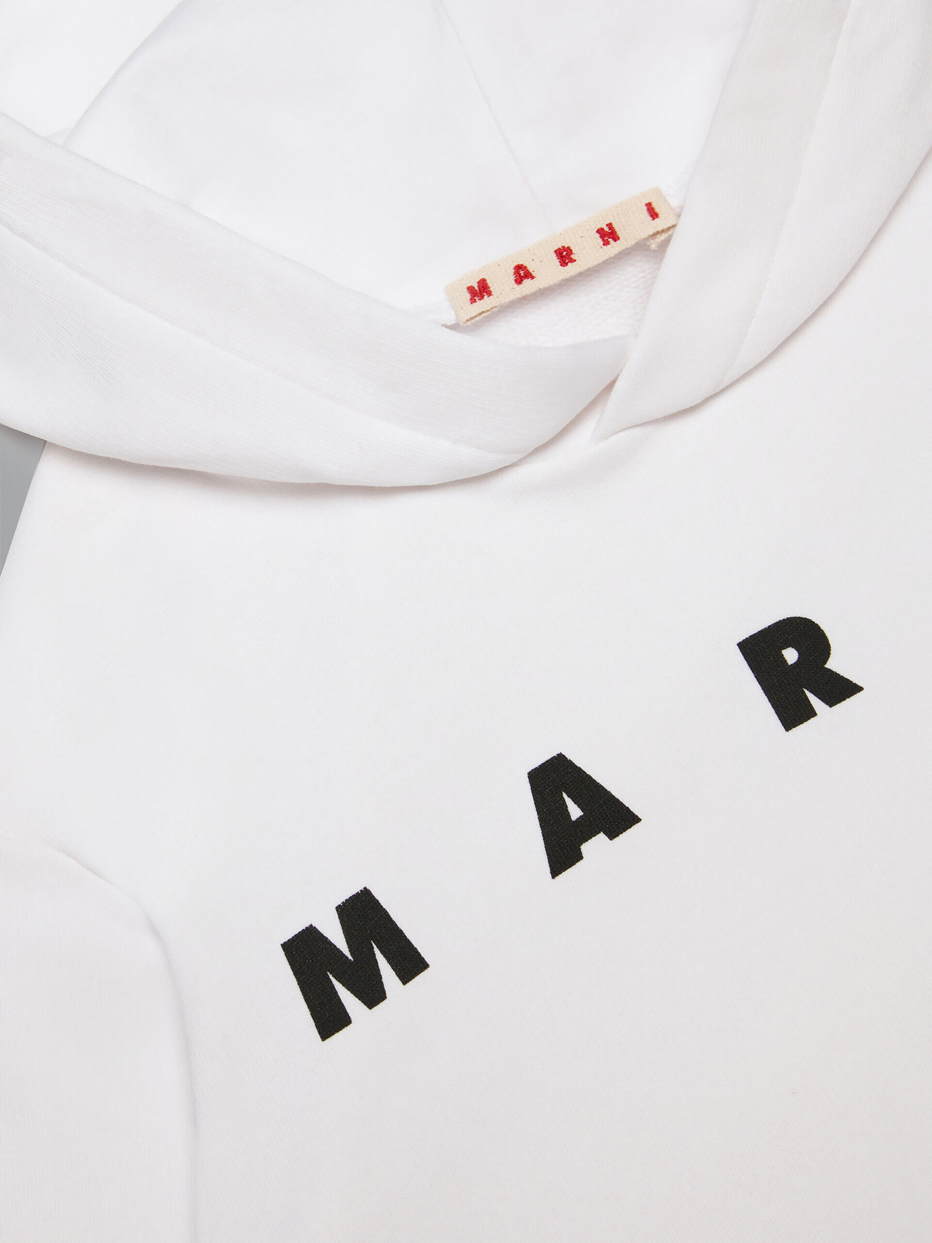 ホワイト ロゴ入り フード付きスウェットシャツ | Marni
