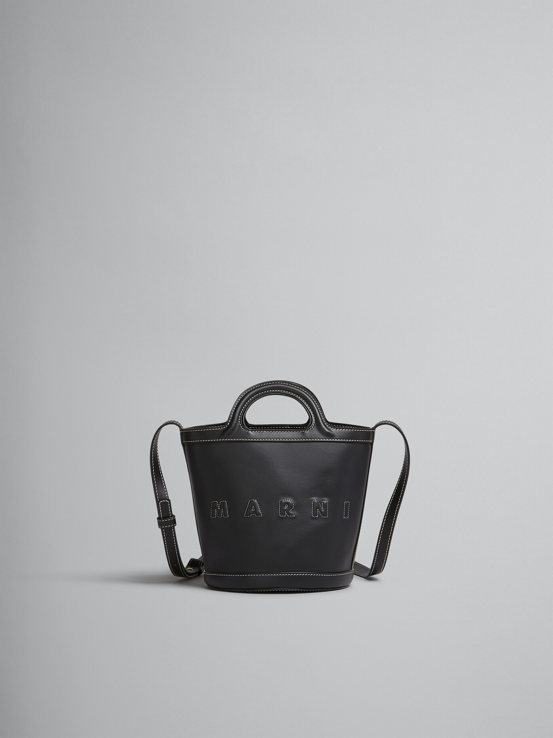 ブラック レザー製 Tropicaliaスモールバケットバッグ | Marni