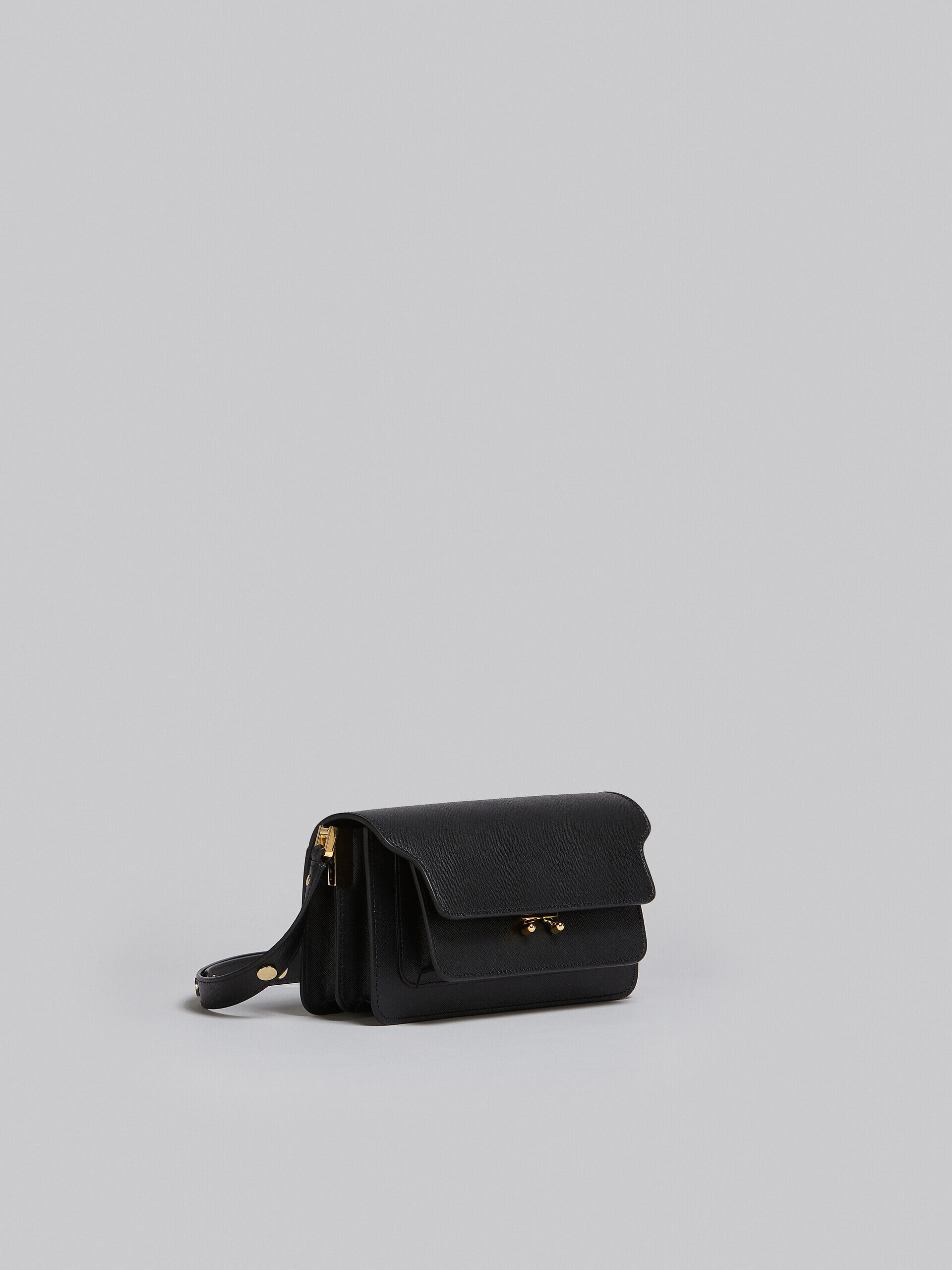 Trunk Bag E/W in black saffiano leather | Marni