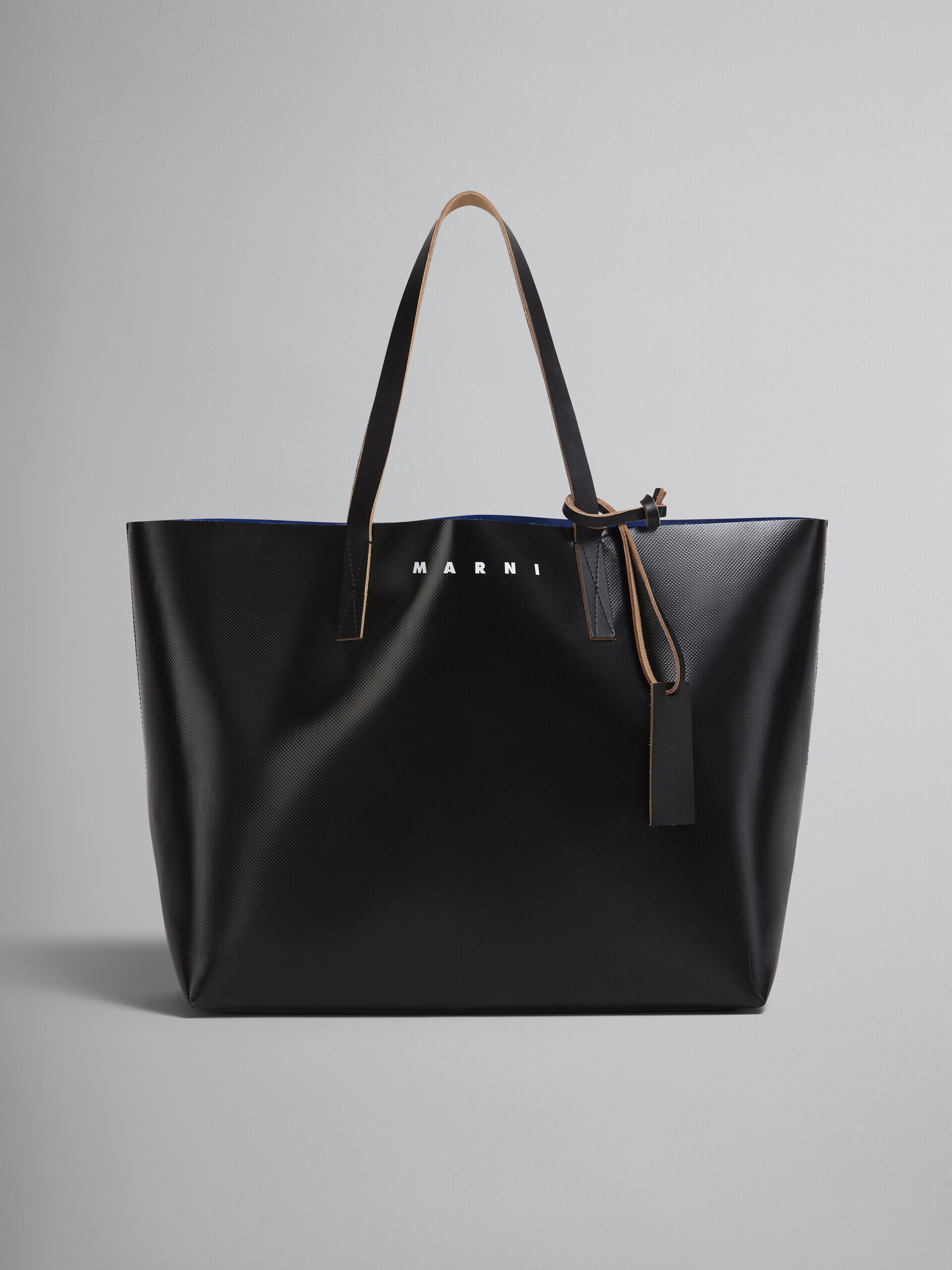 Black and blue TRIBECA shopping bag | Marni