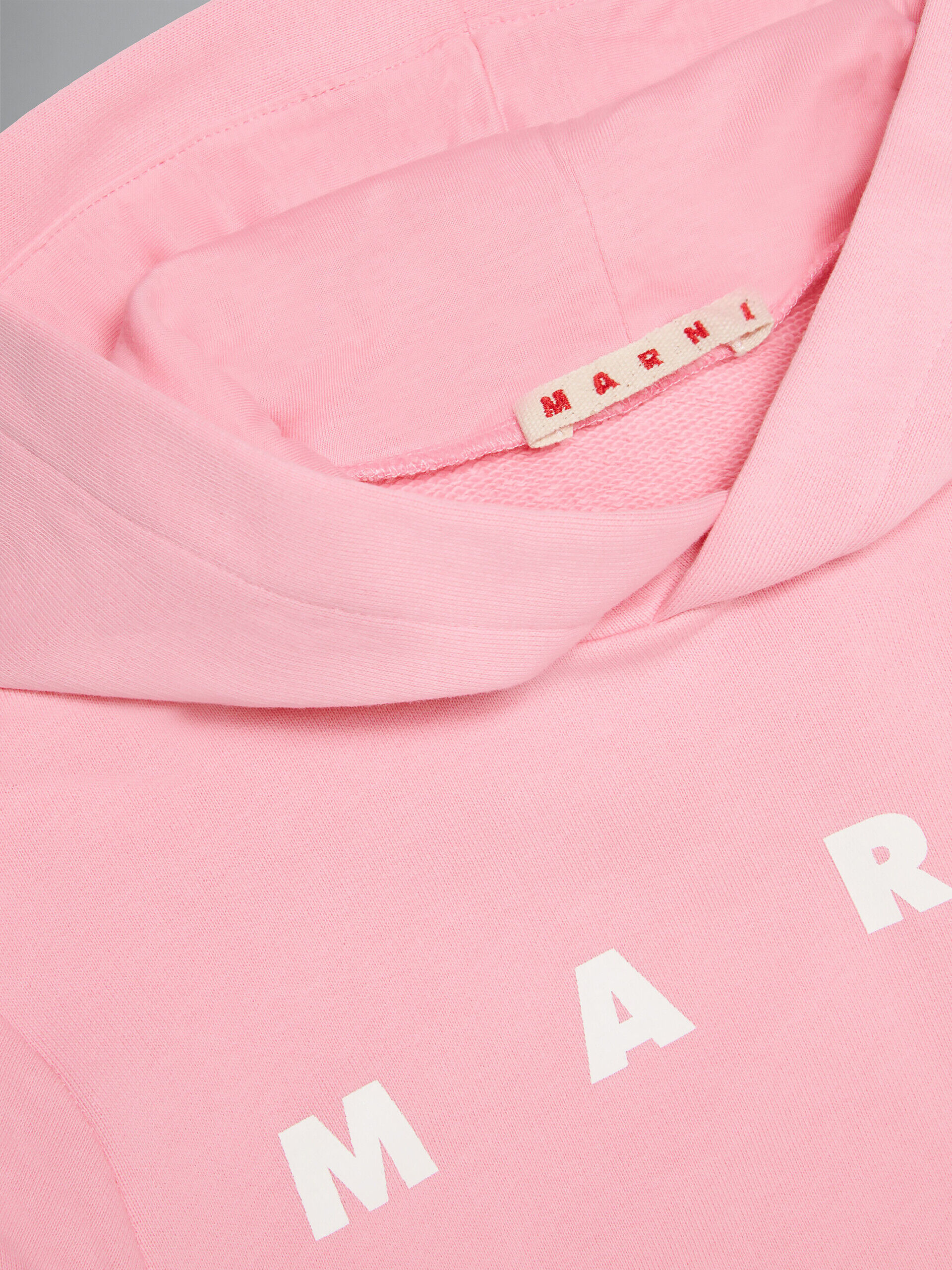 ピンク ロゴ入り フード付きスウェットシャツ | Marni