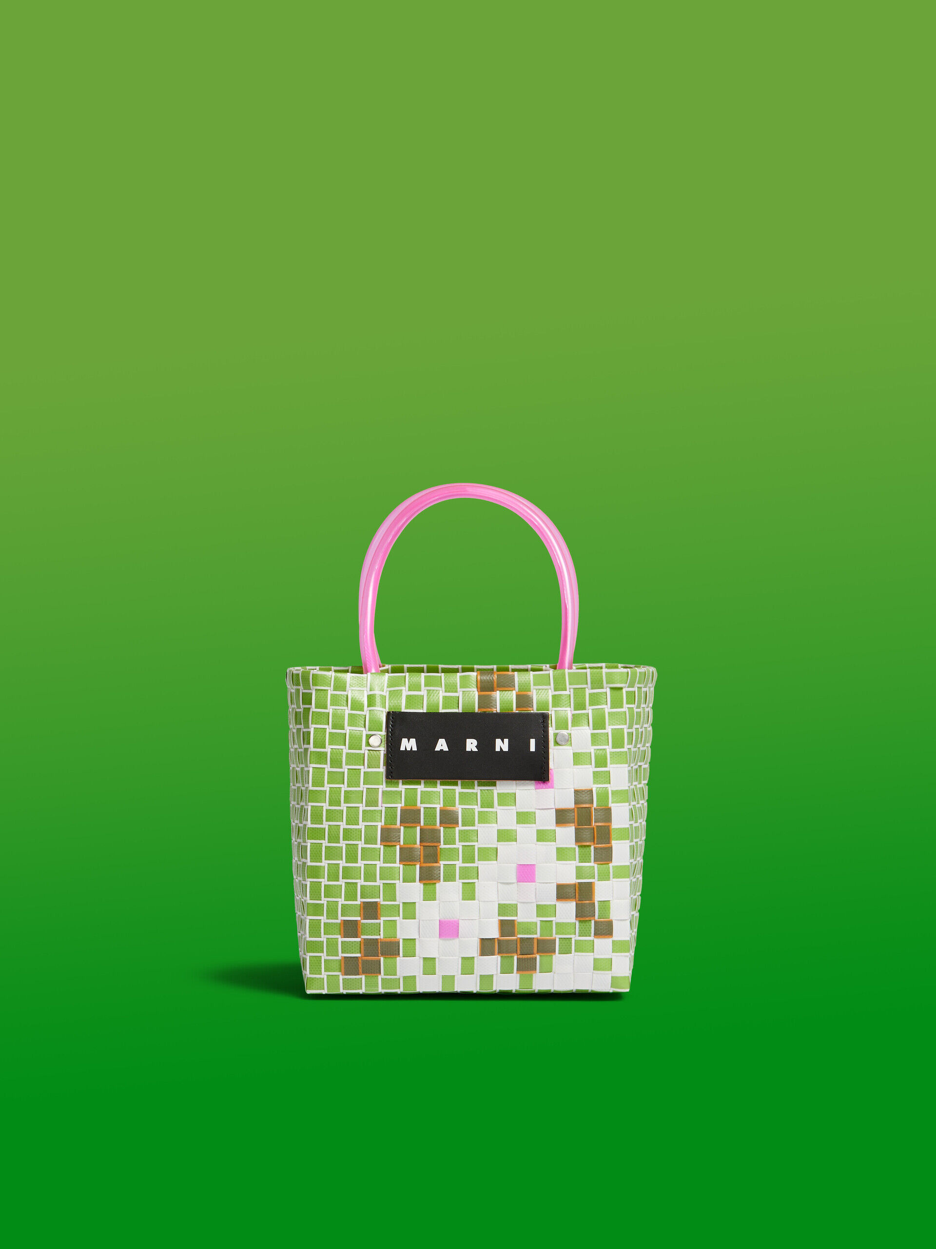 Green MARNI MARKET MINI FLOWER BASKET bag | Marni