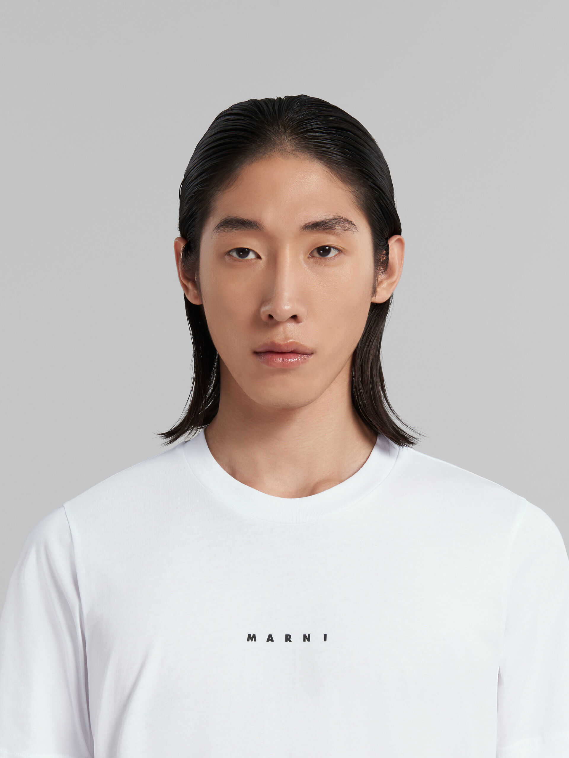 ホワイト ロゴ入りオーガニックコットン製Tシャツ | Marni