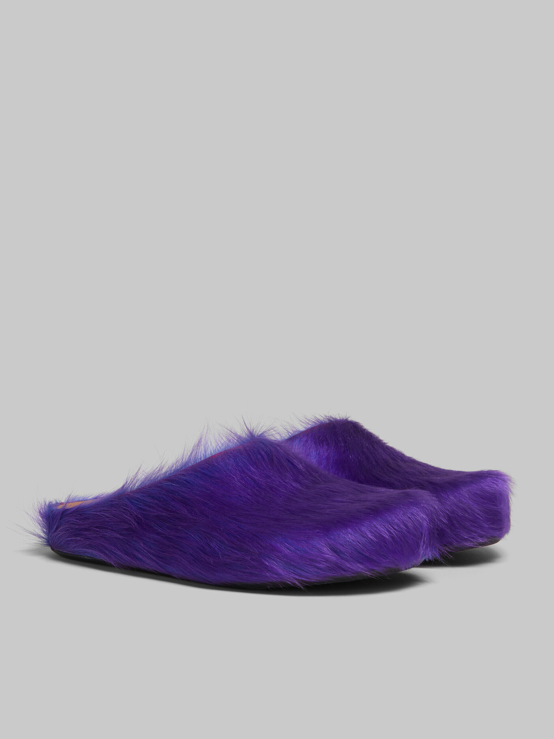 Purple long hair calfskin Fussbett sabot | Marni