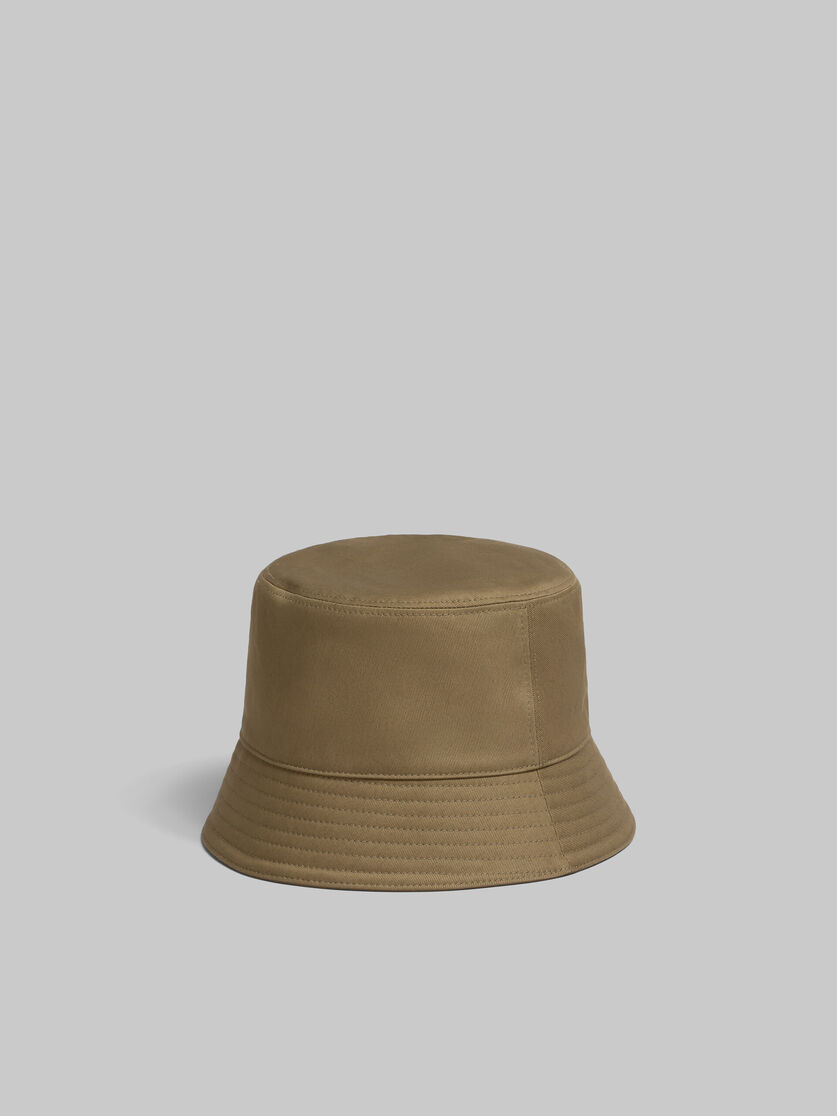 Cappello bucket in cotone biologico nero con logo ricamato - Cappelli - Image 3