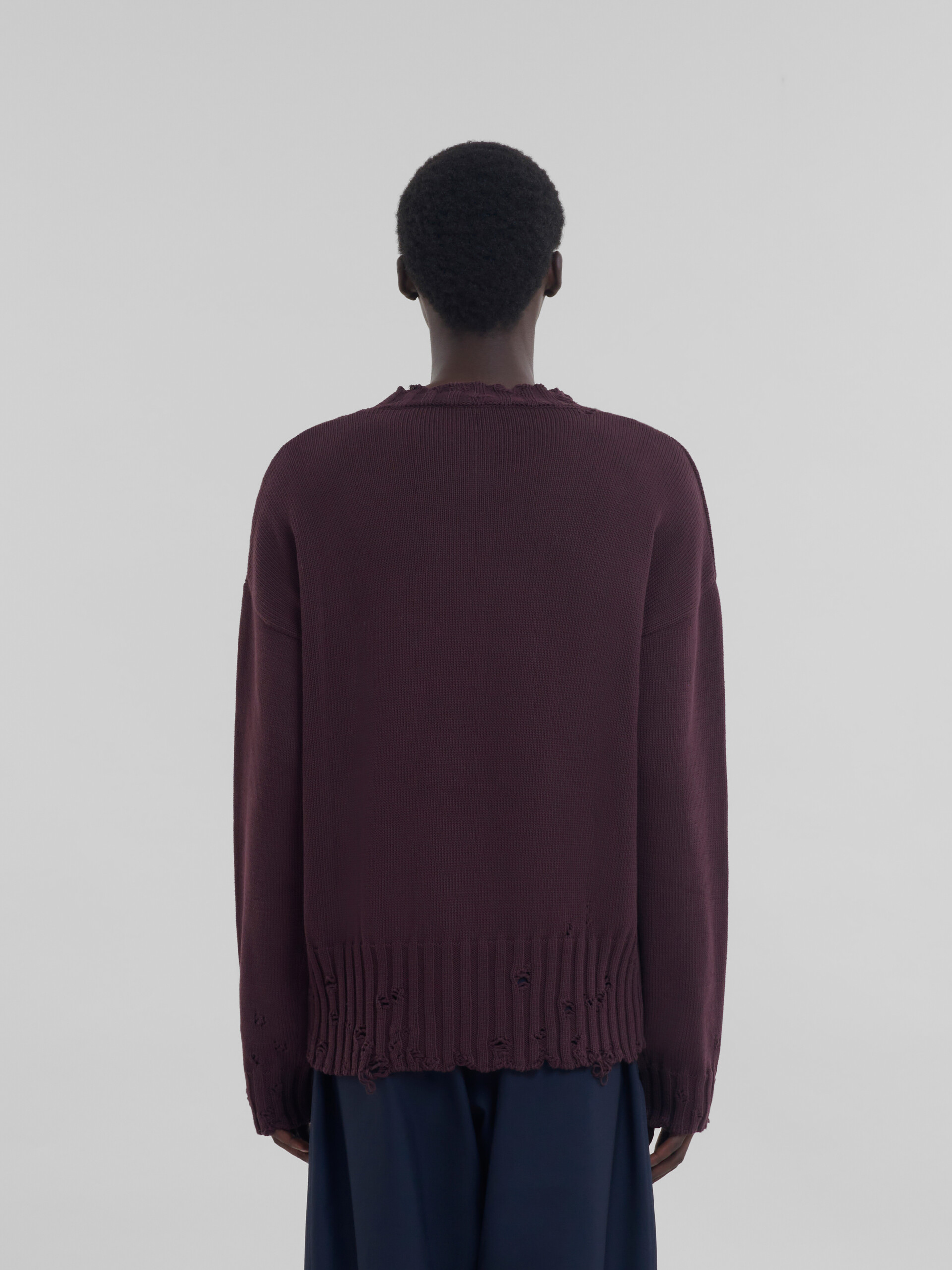 Maglia girocollo in cotone nero - Pullover - Image 3