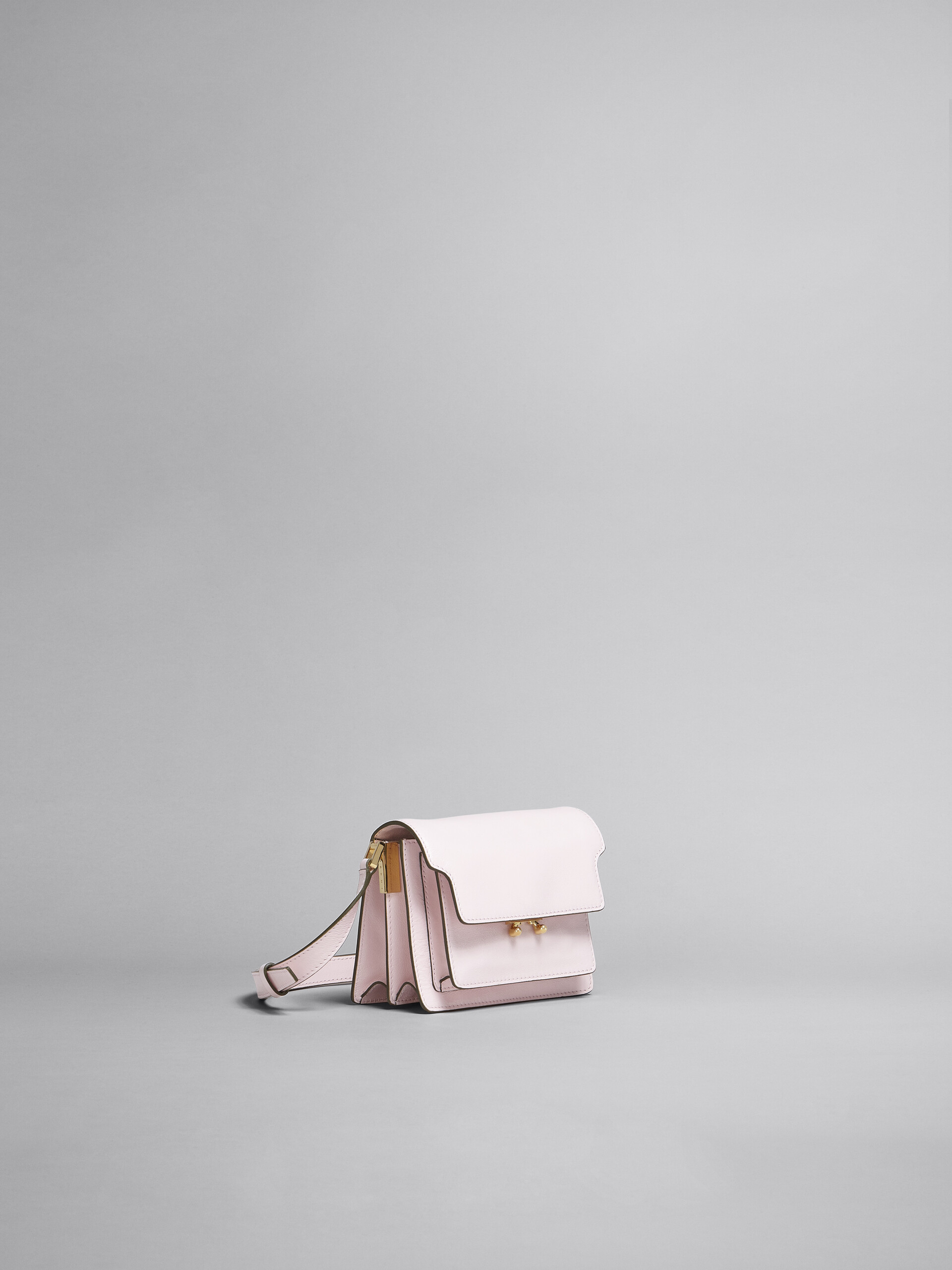 Marni Mini Trunk Bag Shoulder Bag Pochette Light Pink With Dustbag