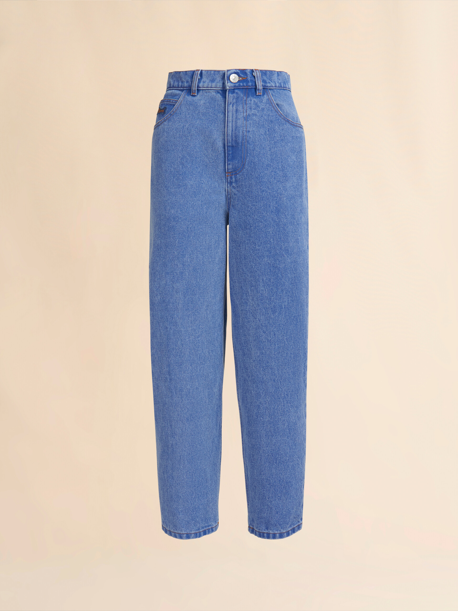 Jeans carrot in denim biologico blu - Pantaloni - Image 1